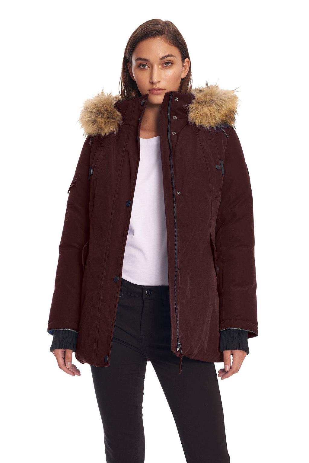 GLACIER | PARKA EN DUVET VÉGAN (RECYCLÉE) POUR FEMME, RAISIN