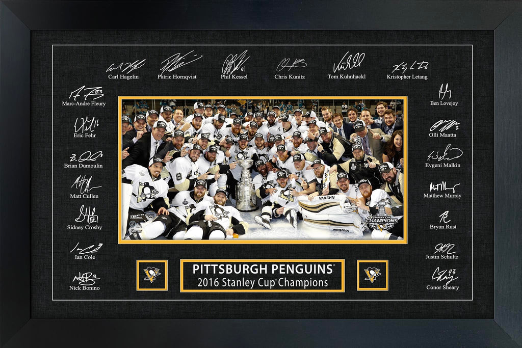 Pittsburgh Penguins 2016 Stanley Cup Replica Signature Frame