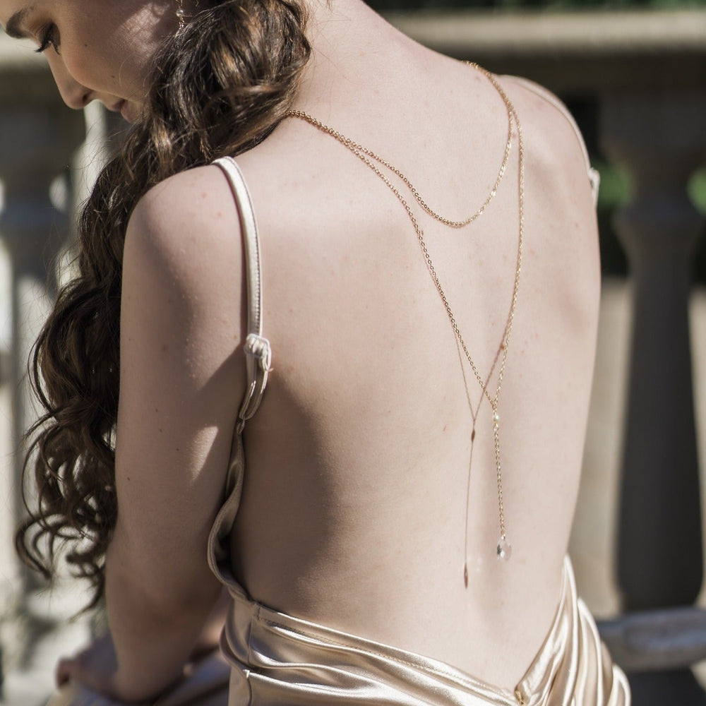 ISABELLA Draped Back Drop Necklace