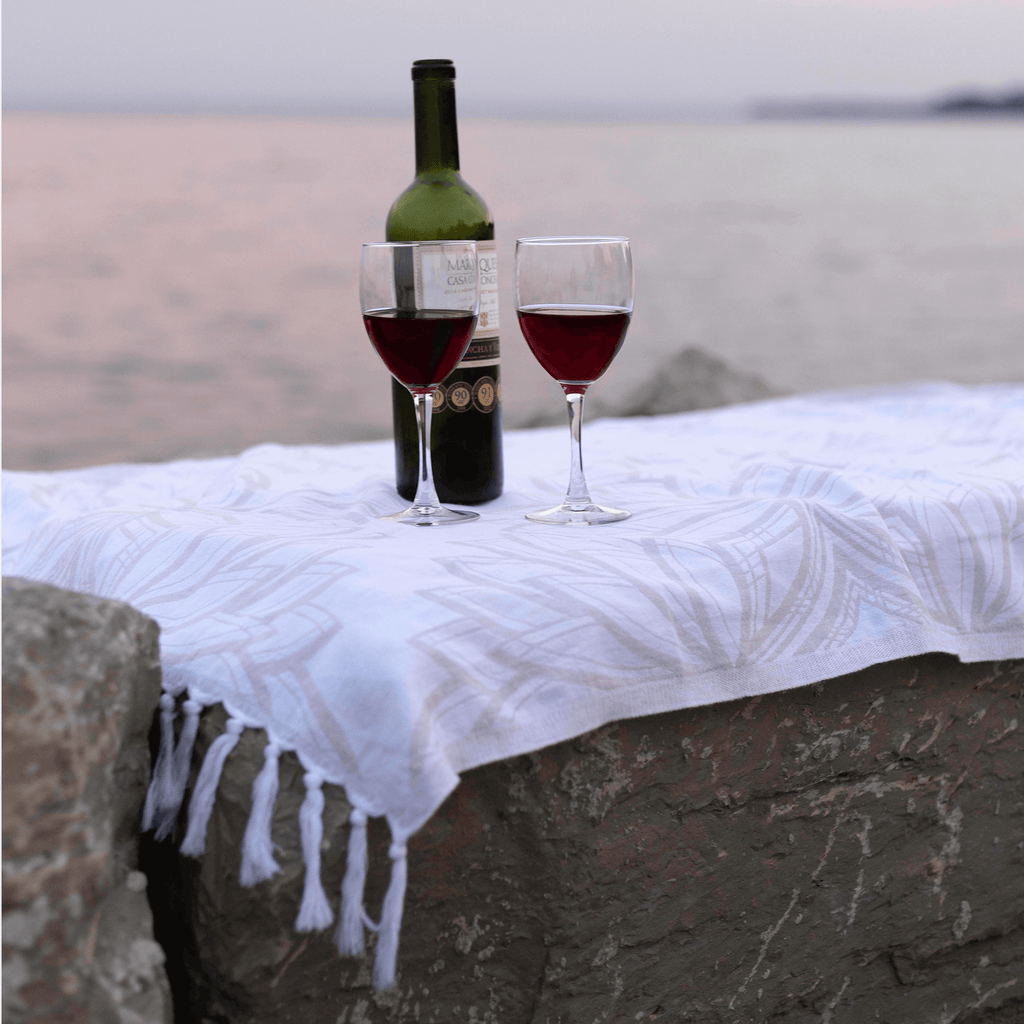 Turkish Towels Canada | Set in Oat + White