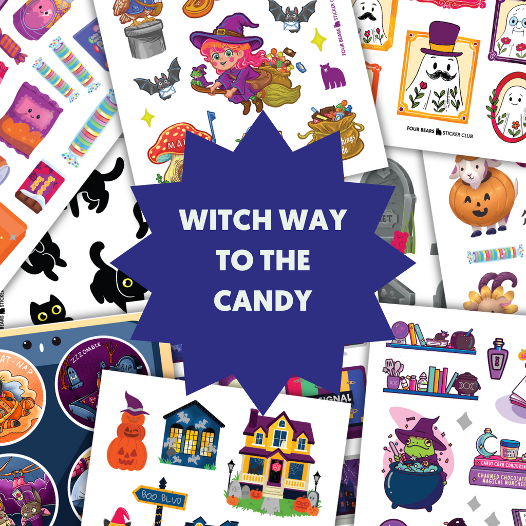 Chemin de la sorcière vers les bonbons