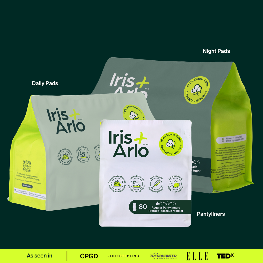 Serviettes hygiéniques quotidiennes 100 % biologiques en vrac (40) - Sachet refermable