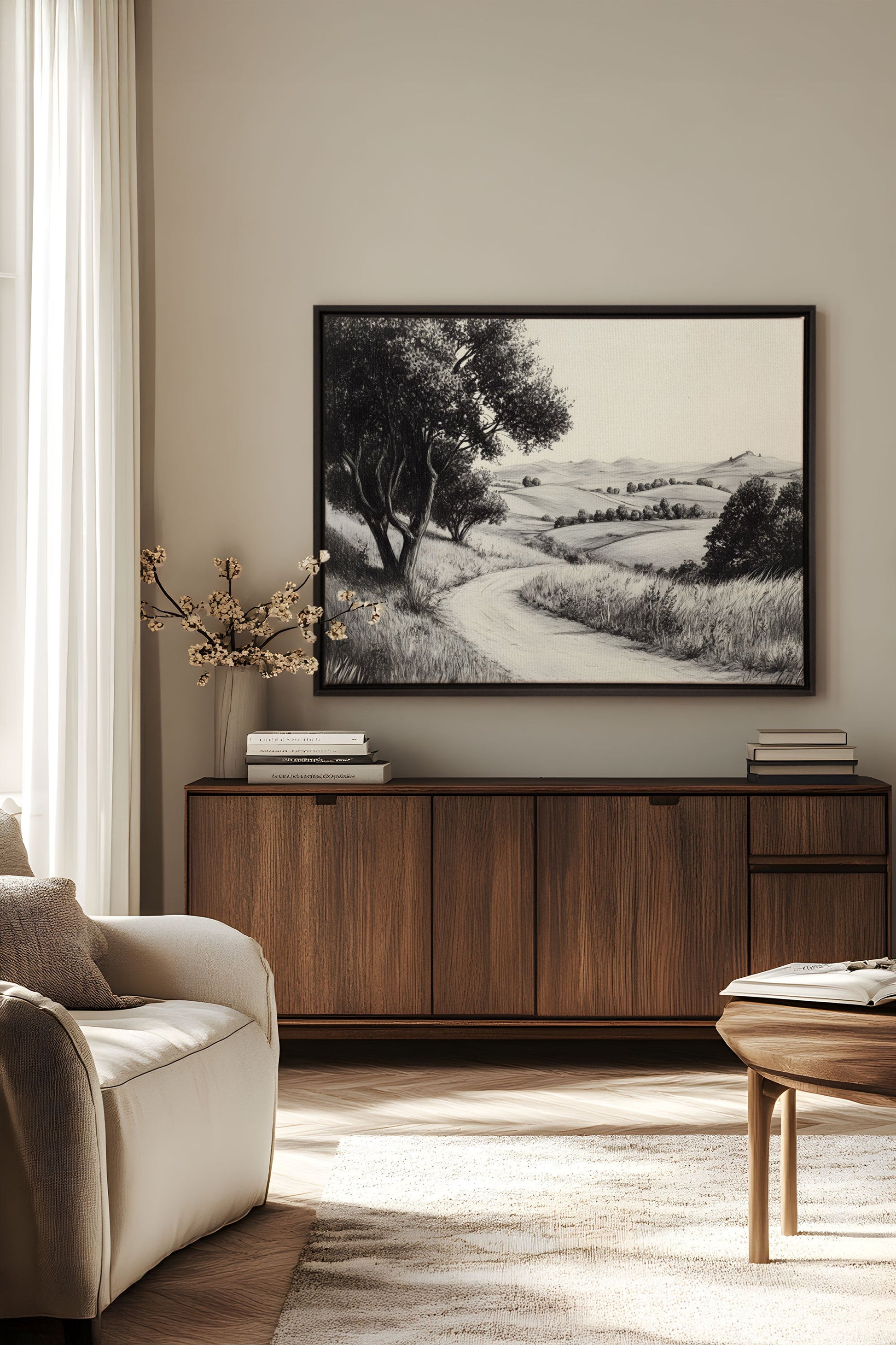 Softness of the Hills, Stretched Canvas Artwork