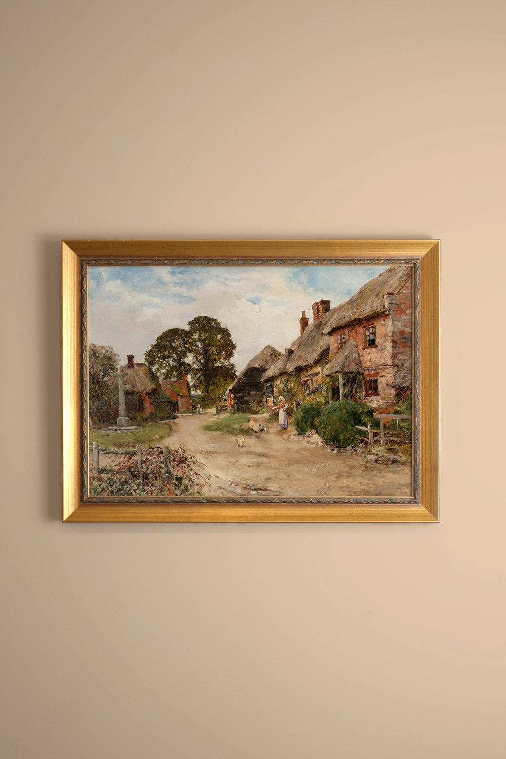 AT THE HEART OF THE VILLAGE, VINTAGE FRAME GOLD