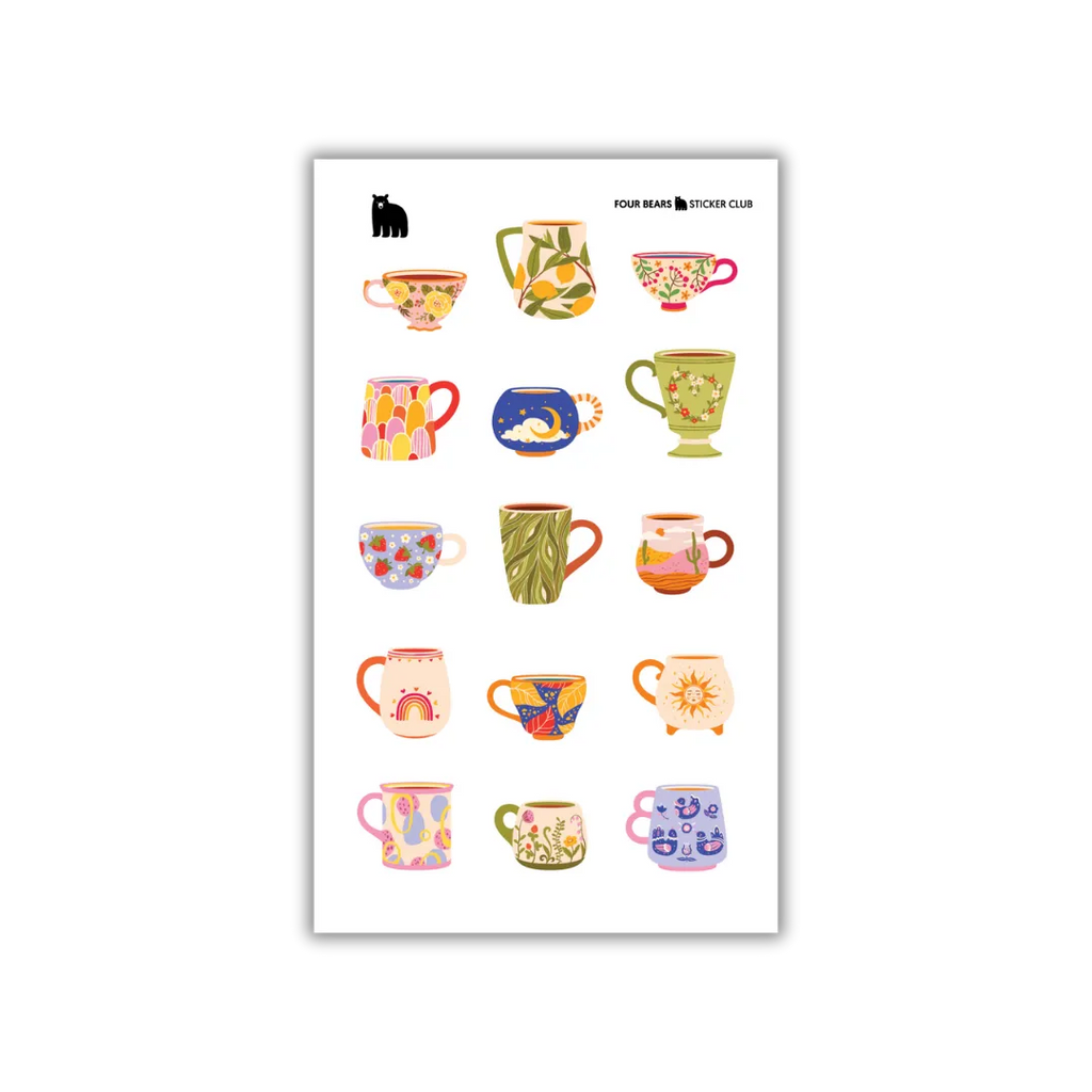 Brew-Tea-Ful - Four Bears Sticker Club