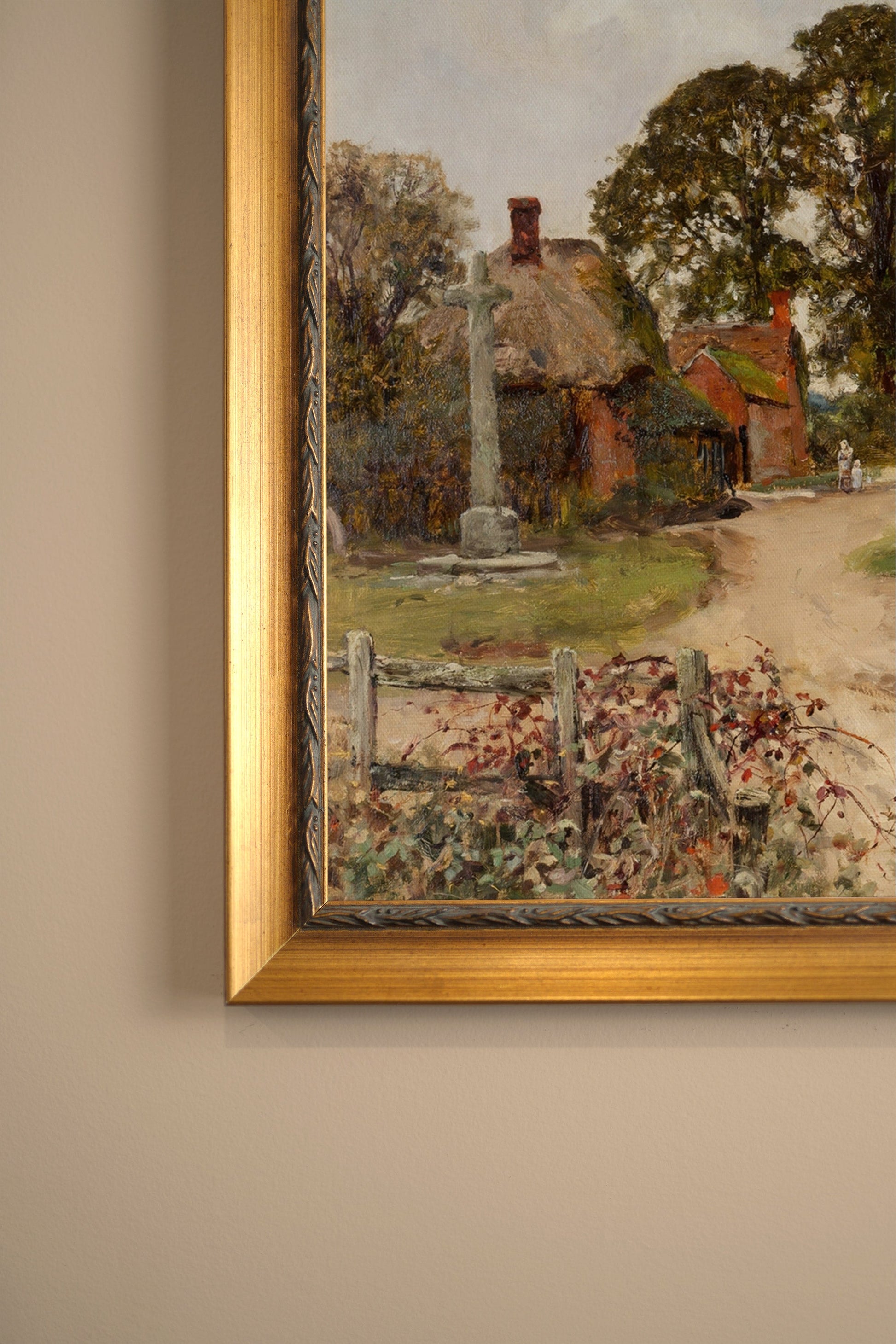 AT THE HEART OF THE VILLAGE, VINTAGE FRAME GOLD