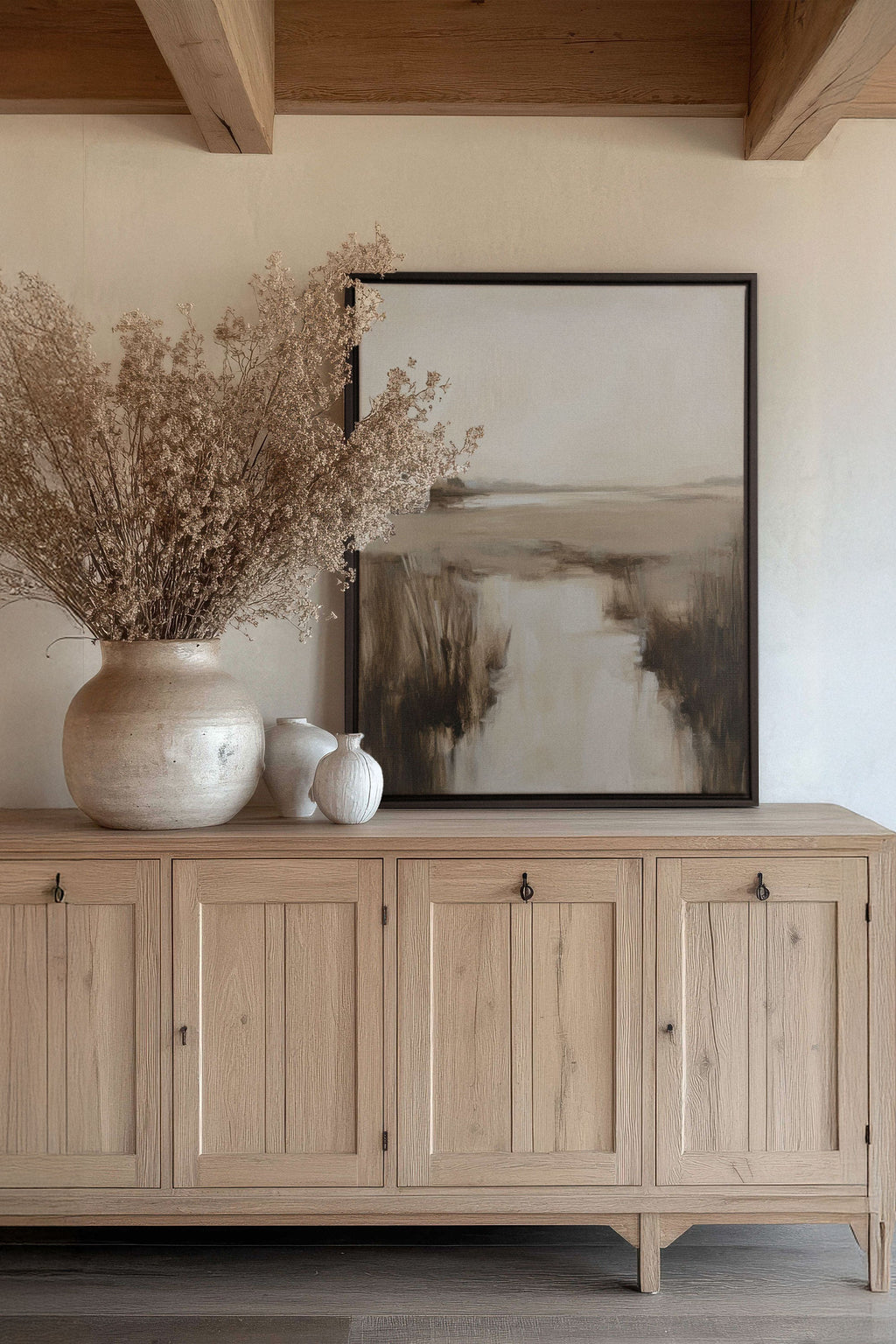 MISTY HORIZON, Stretched Canvas Artwork