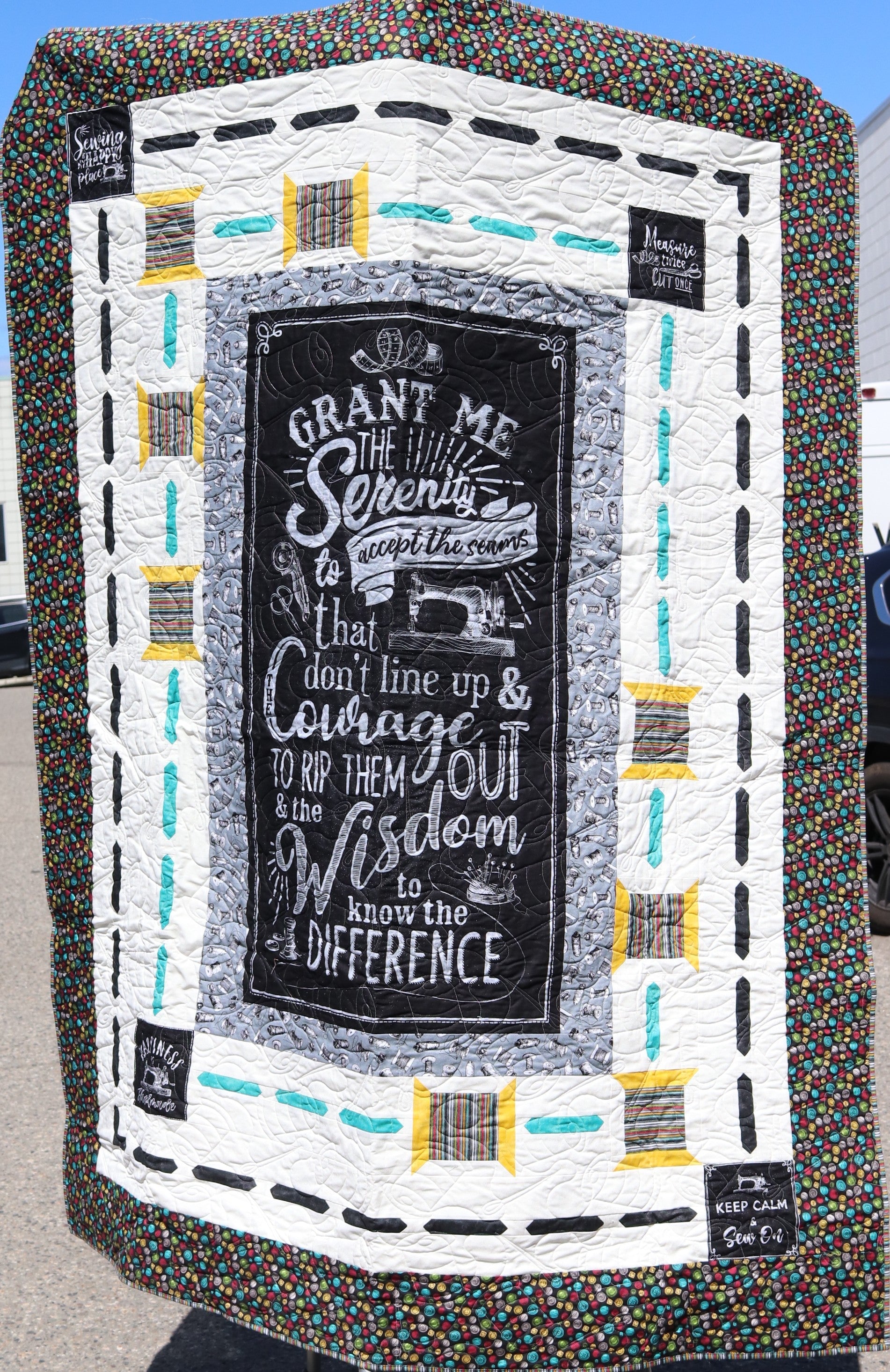 Échantillon en magasin - Quilt double - Couture Prière de sérénité