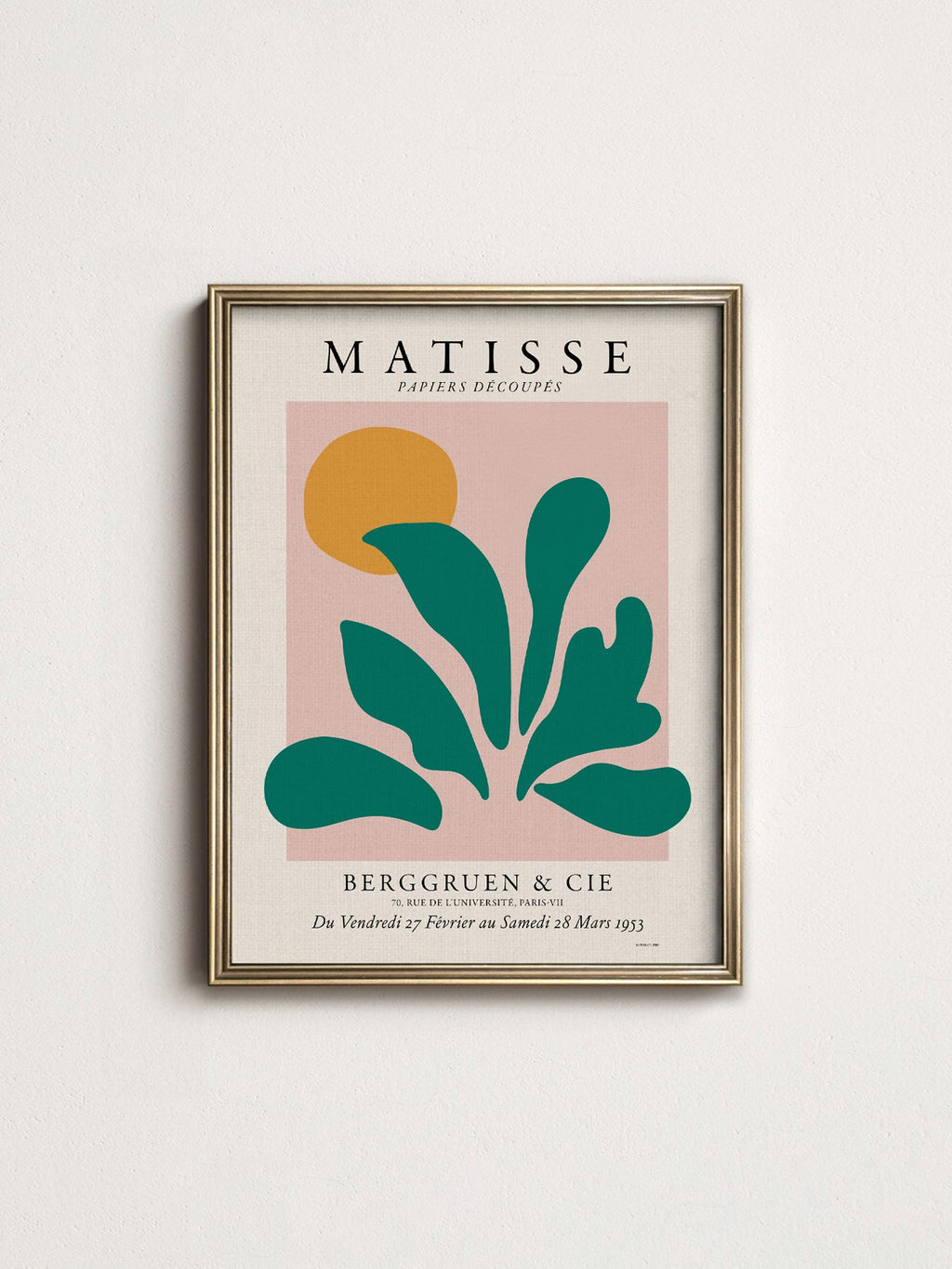 Henri Matisse Papiers Découpés Exhibition Poster – Modern Botanical Art Print