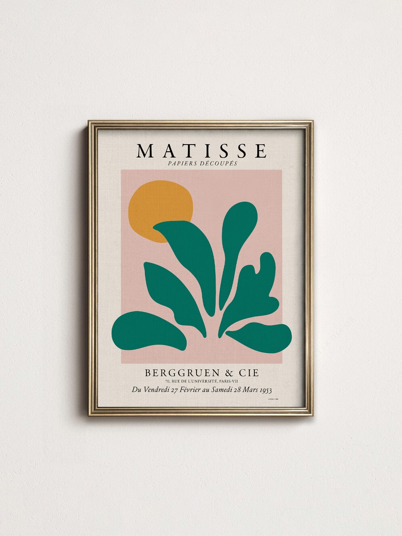 Henri Matisse Papiers Découpés Exhibition Poster – Modern Botanical Art Print