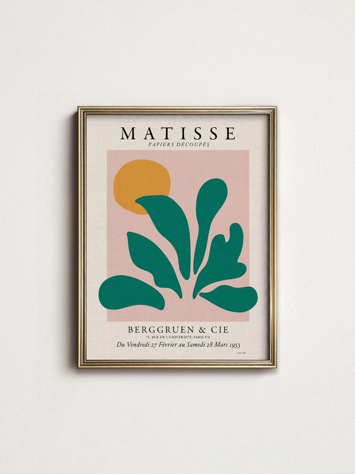 Henri Matisse Papiers Découpés Exhibition Poster – Modern Botanical Art Print