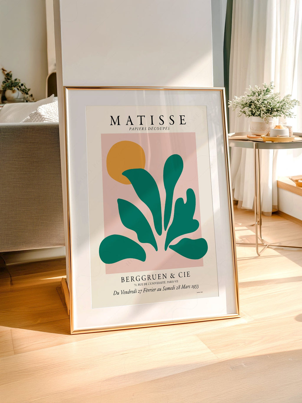Henri Matisse Papiers Découpés Exhibition Poster – Modern Botanical Art Print