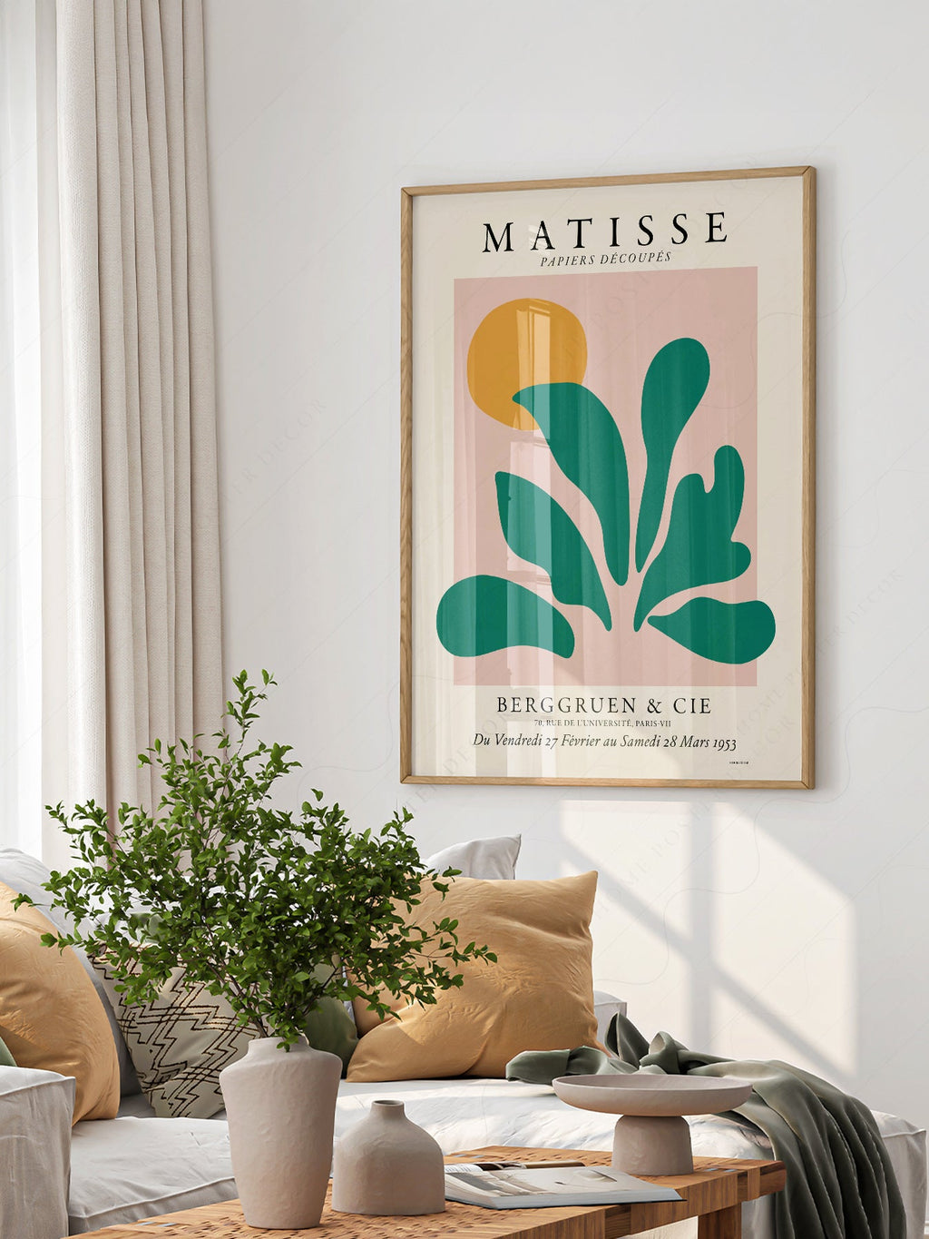 Henri Matisse Papiers Découpés Exhibition Poster – Modern Botanical Art Print