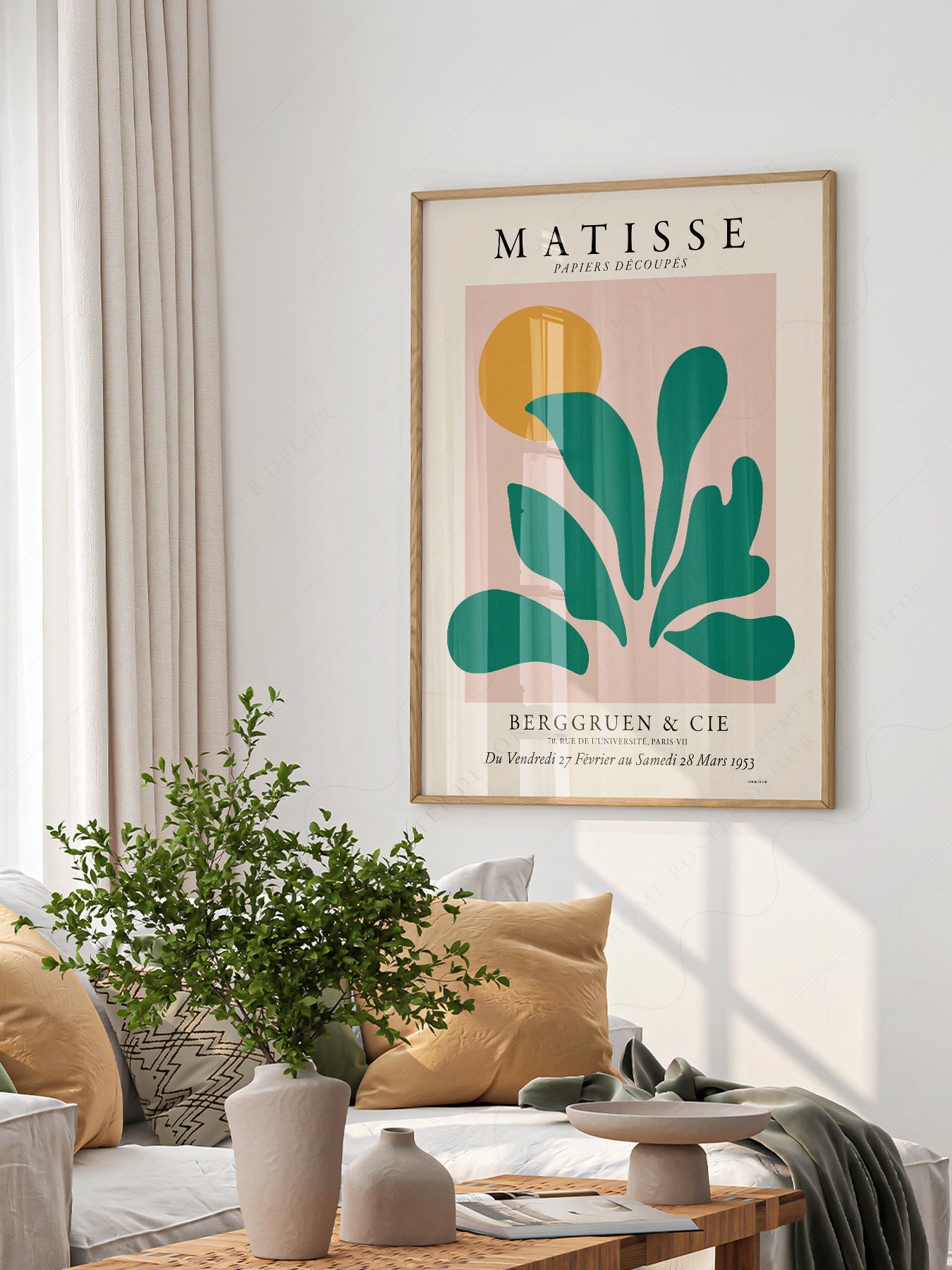 Henri Matisse Papiers Découpés Exhibition Poster – Modern Botanical Art Print