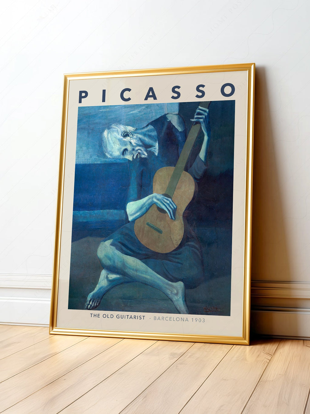 Pablo Picasso The Old Guitarist Art Print – Blue Period Wall Poster