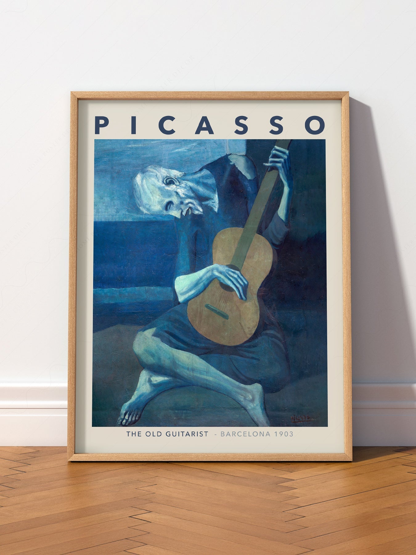 Pablo Picasso The Old Guitarist Art Print – Blue Period Wall Poster