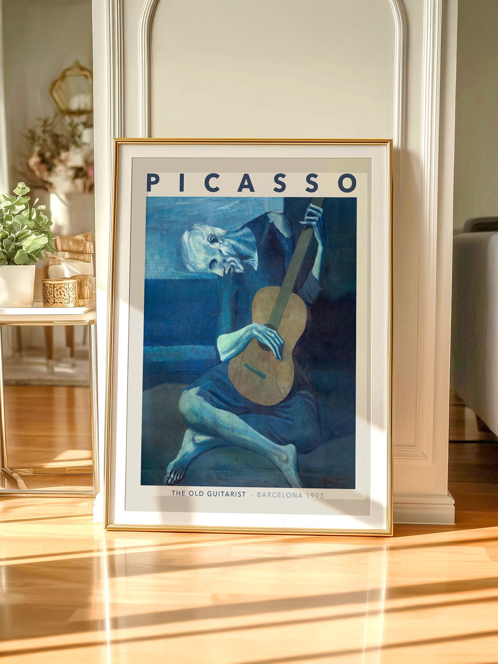 Pablo Picasso The Old Guitarist Art Print – Blue Period Wall Poster