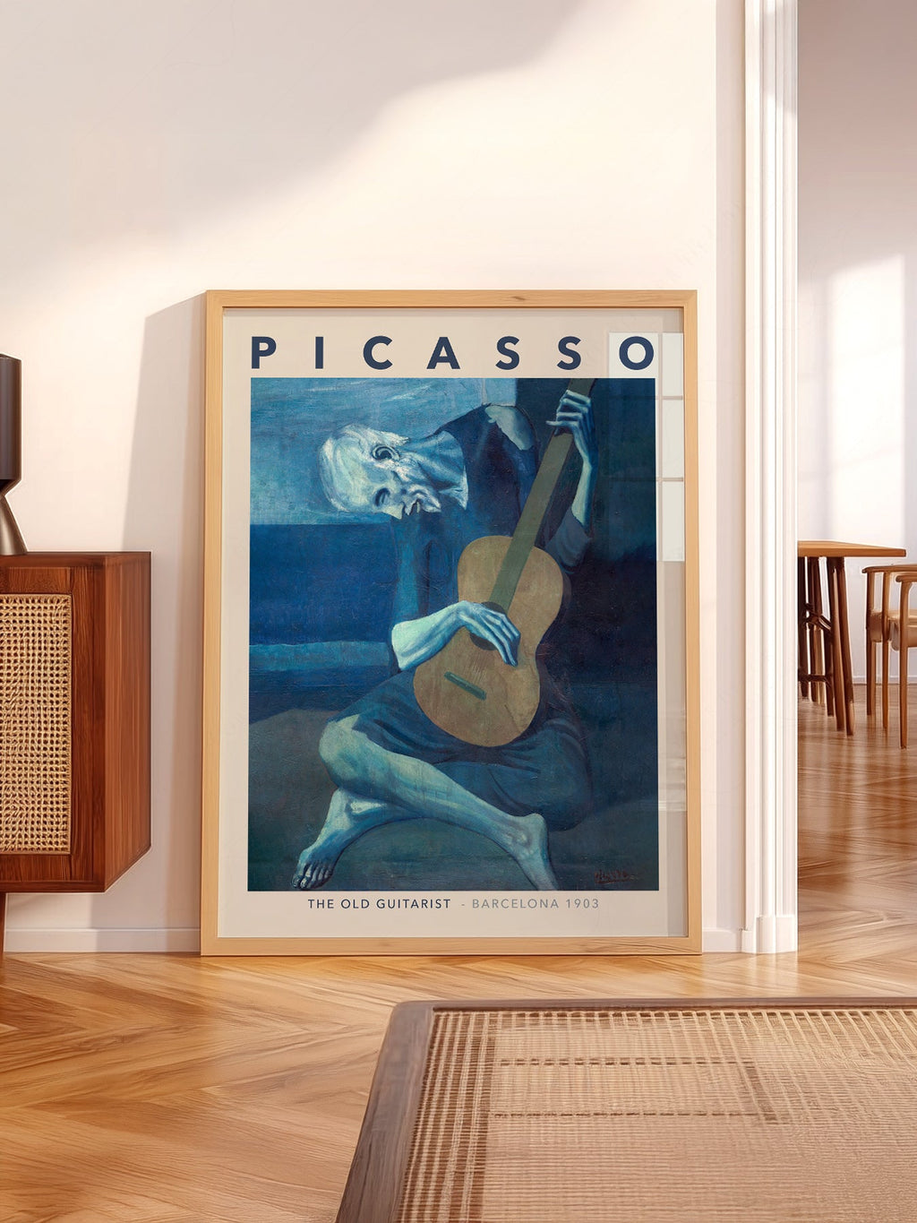 Pablo Picasso The Old Guitarist Art Print – Blue Period Wall Poster