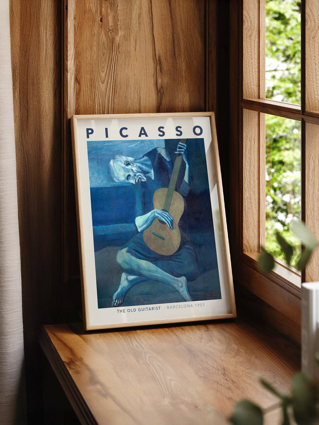 Pablo Picasso The Old Guitarist Art Print – Blue Period Wall Poster