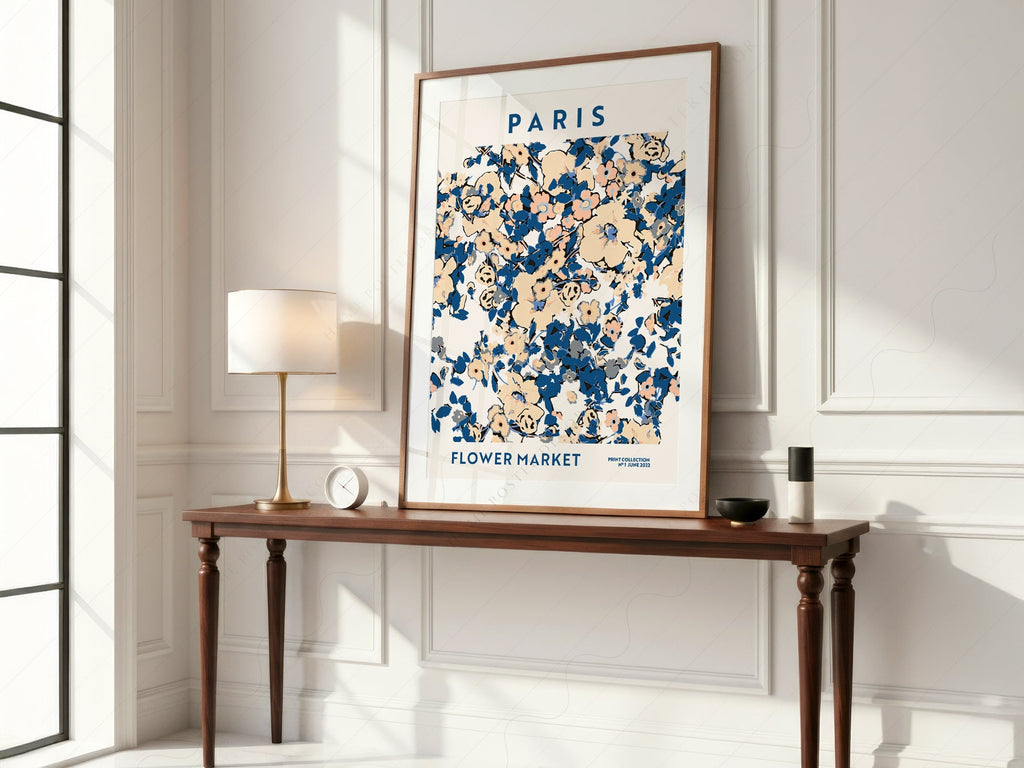 Paris Flower Market Print – Floral Wall Art Poster for Chic Interiors
