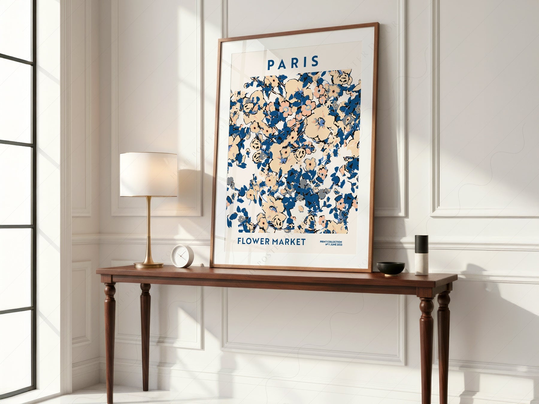 Paris Flower Market Print – Floral Wall Art Poster for Chic Interiors