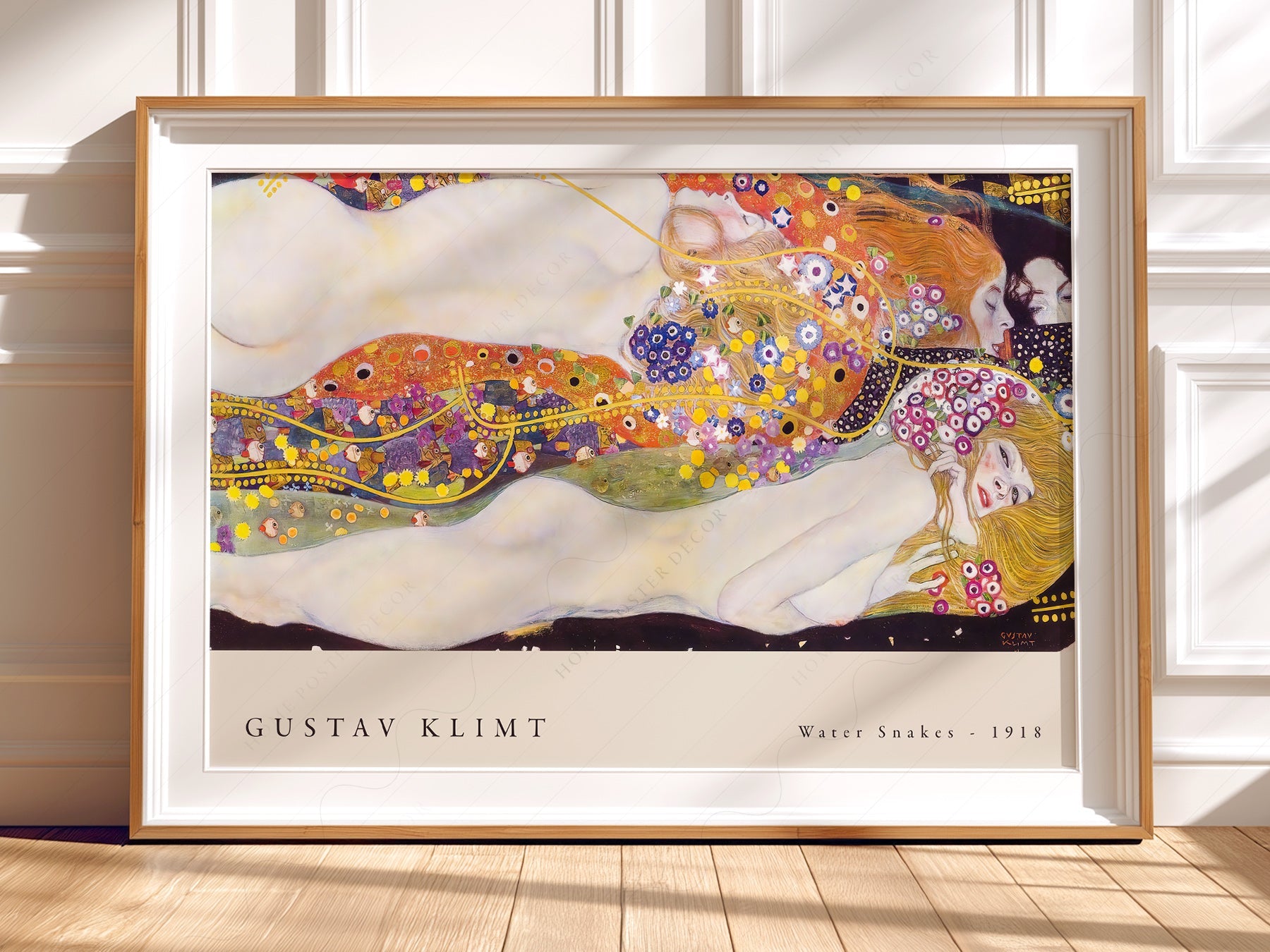 Gustav Klimt Water Snakes Art Print – Art Nouveau Wall Decor Poster