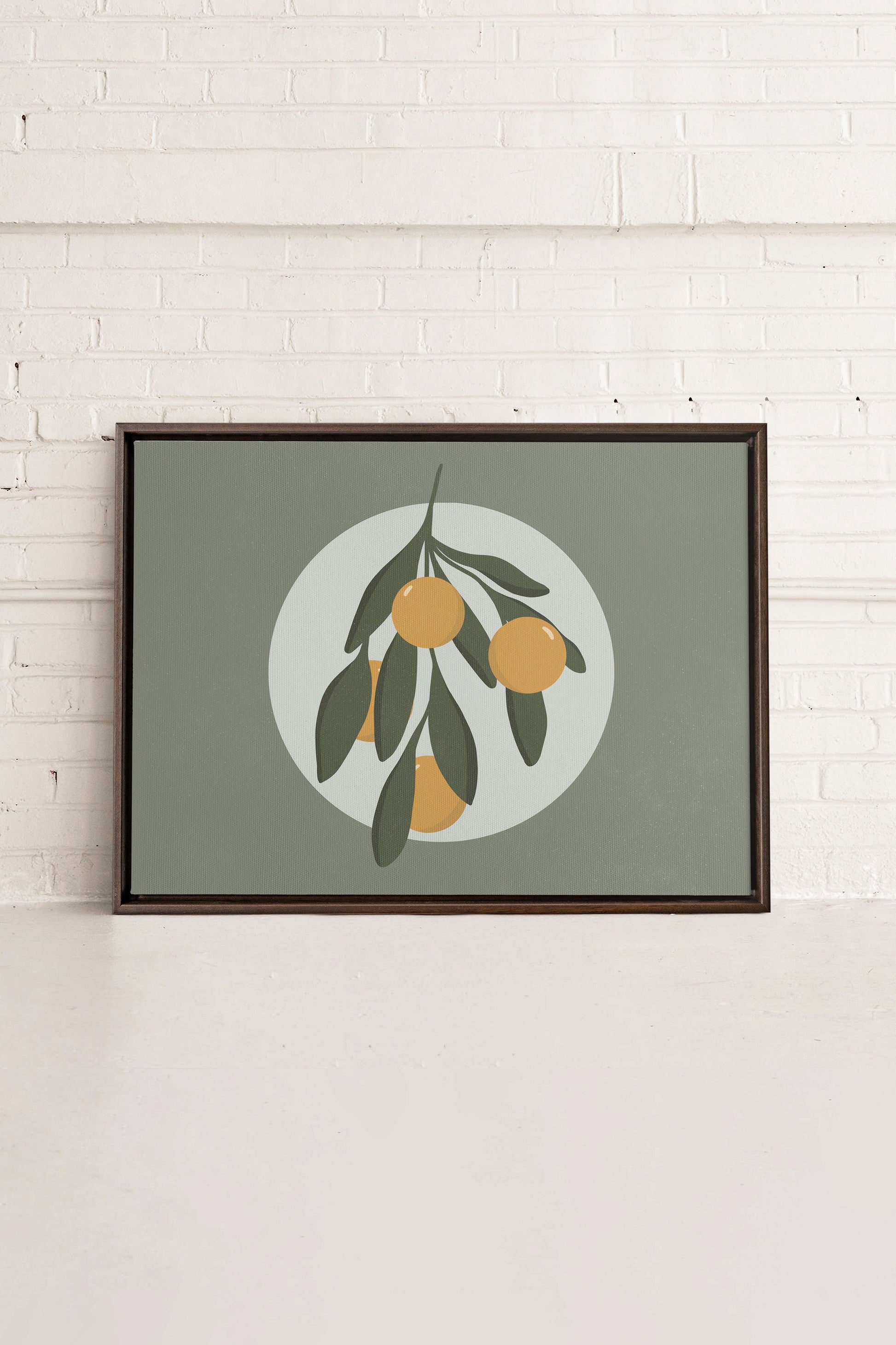 LUNAR CITRUS, Stretched Canvas Artwork