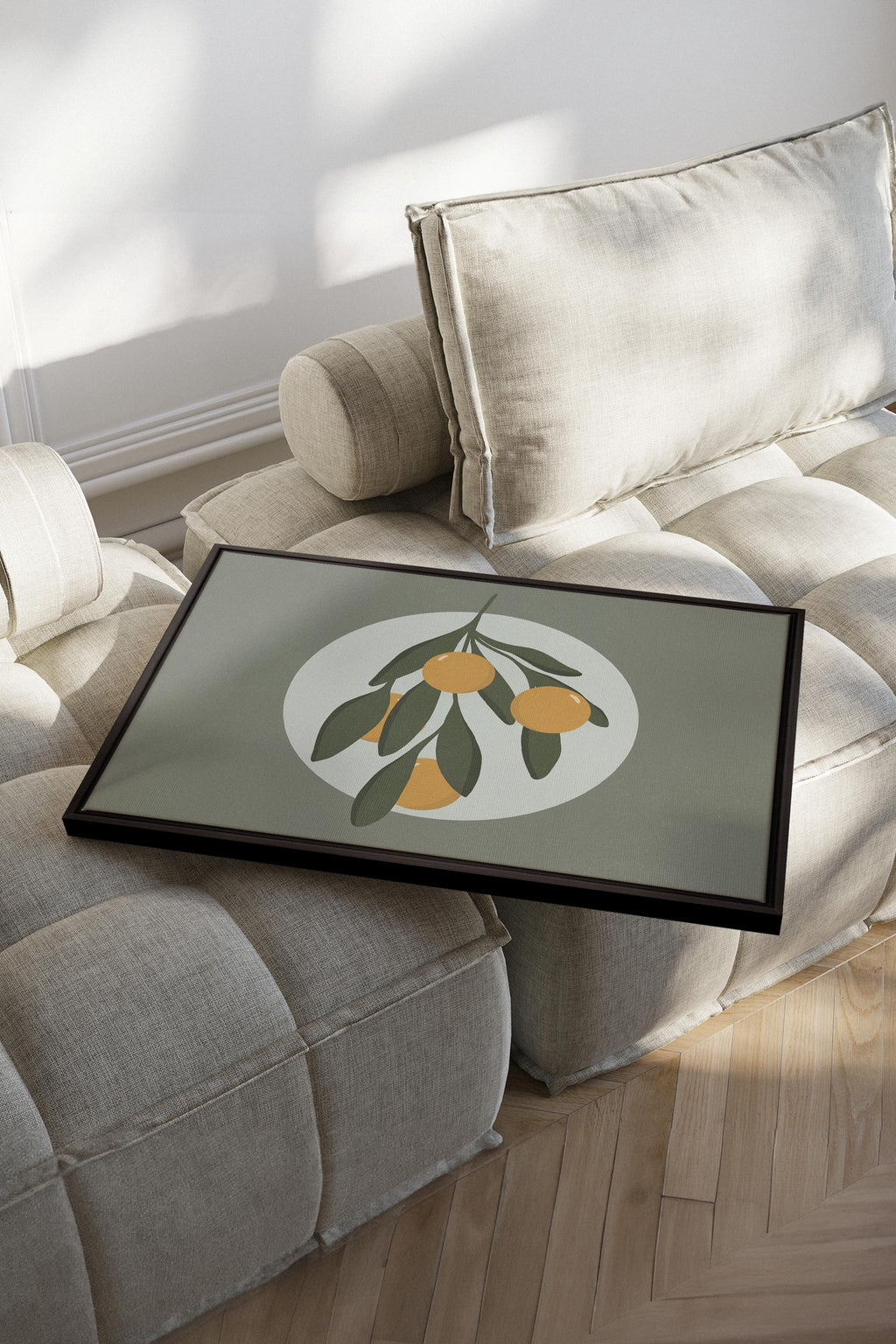 LUNAR CITRUS, Stretched Canvas Artwork