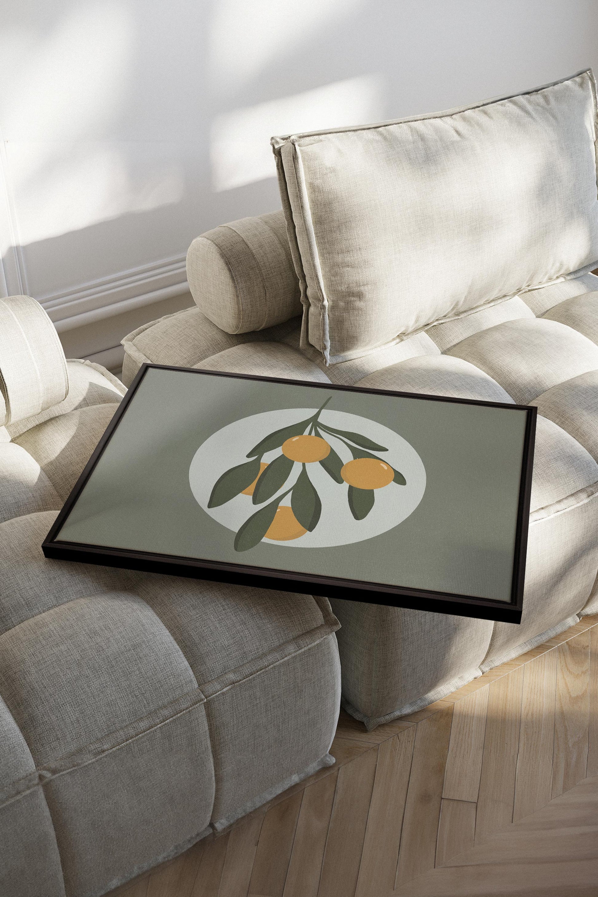 LUNAR CITRUS, Stretched Canvas Artwork