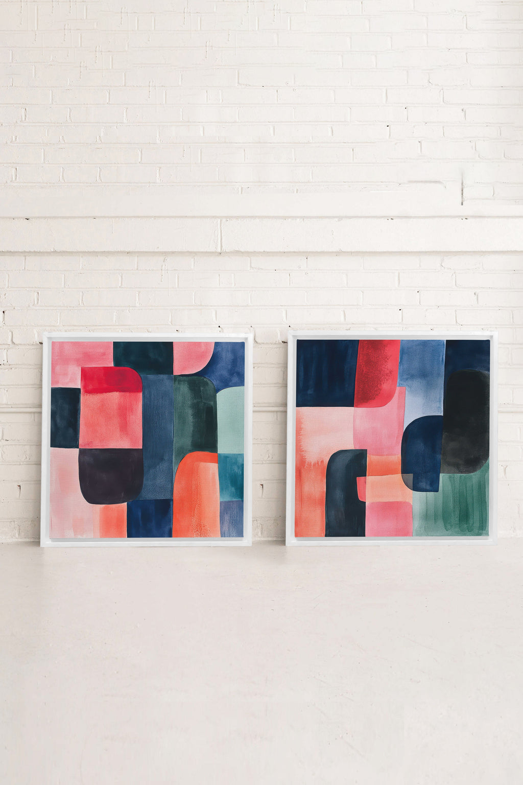 DUO COLORED SPARKLES (2 Stretched Canvas Works)