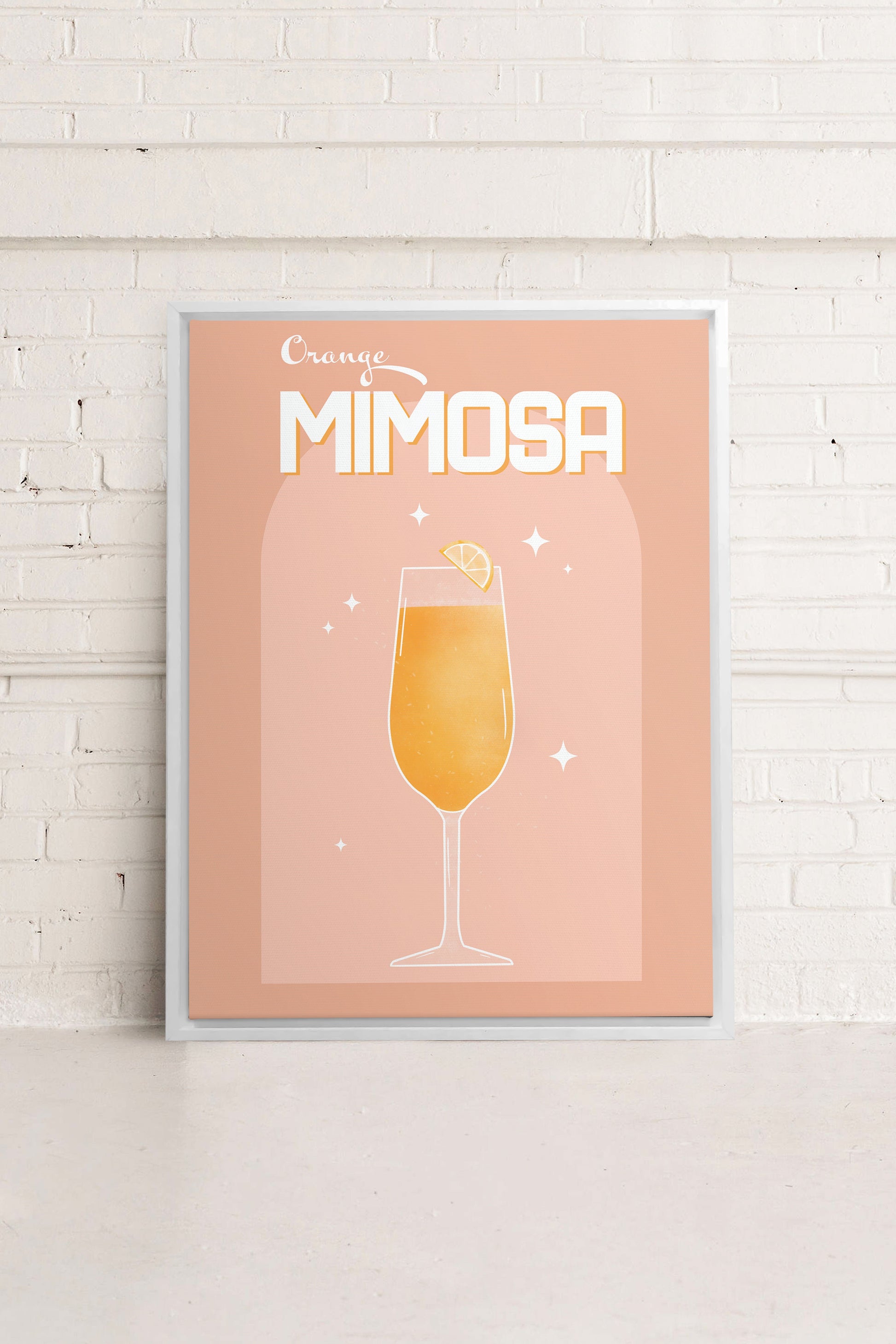 Orange Mimosa, Stretched Canvas Artwork