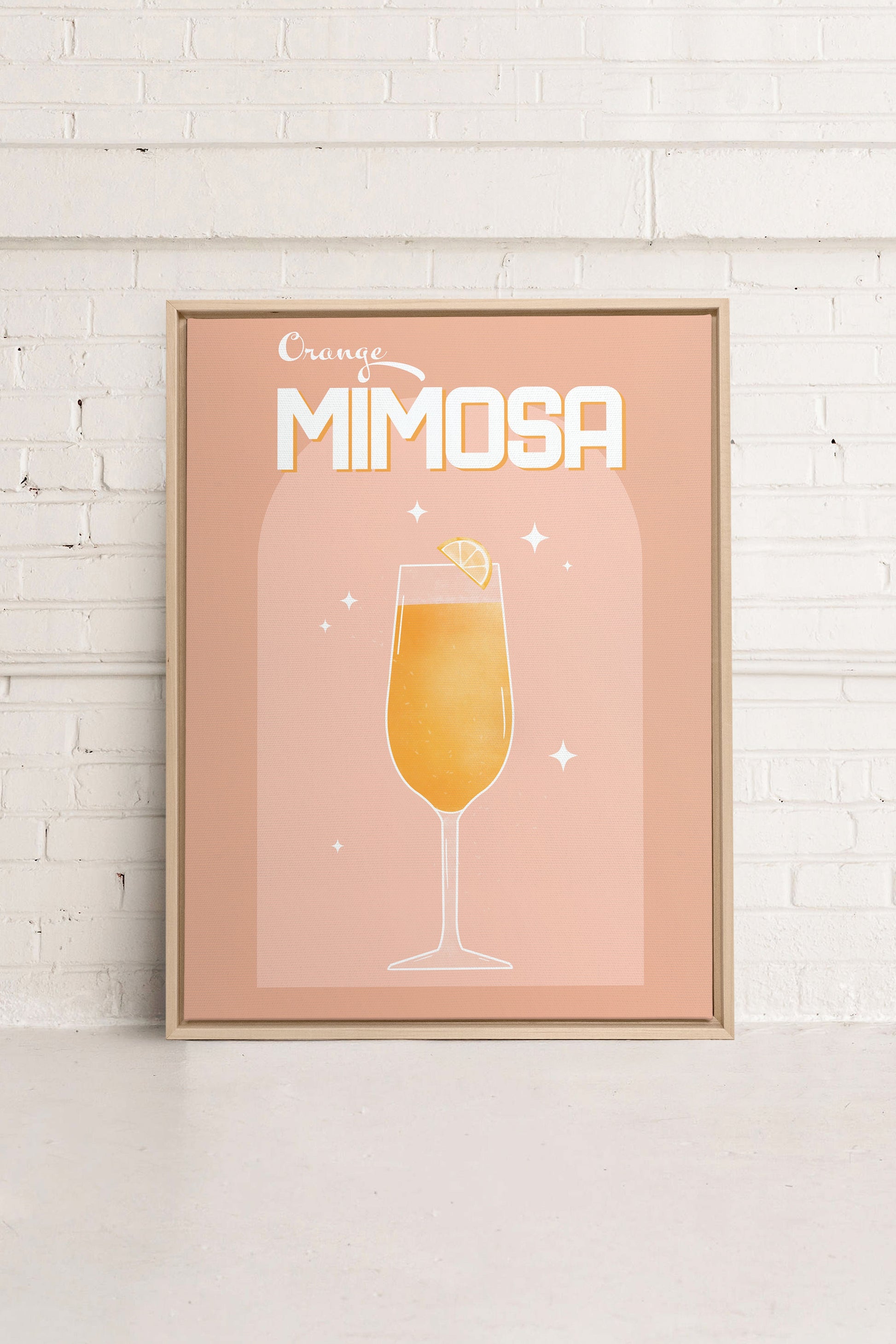 Orange Mimosa, Stretched Canvas Artwork