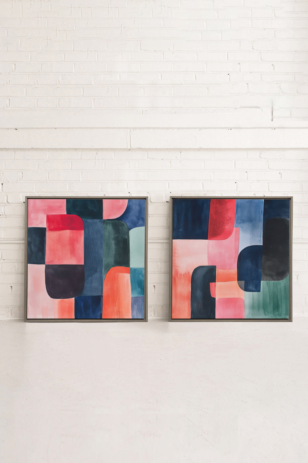 DUO COLORED SPARKLES (2 Stretched Canvas Works)