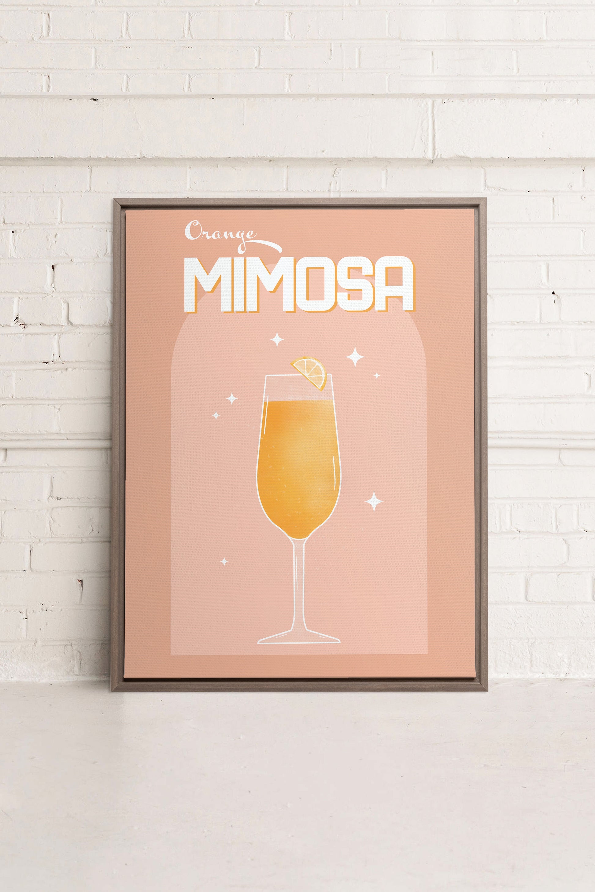 Orange Mimosa, Stretched Canvas Artwork