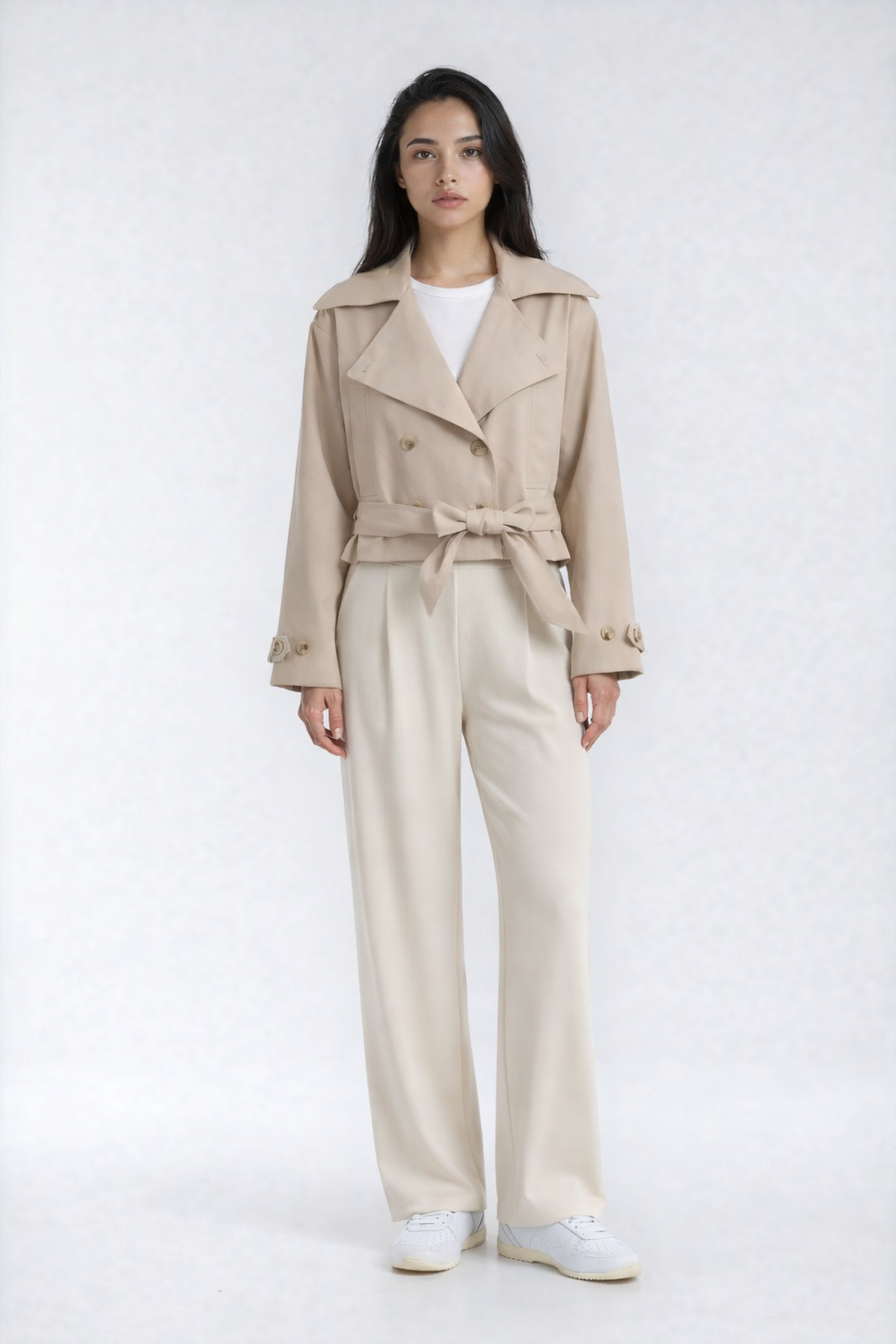 Luxeflow - Elevated Wide Leg Sweatpants Trouser Pants Ivory