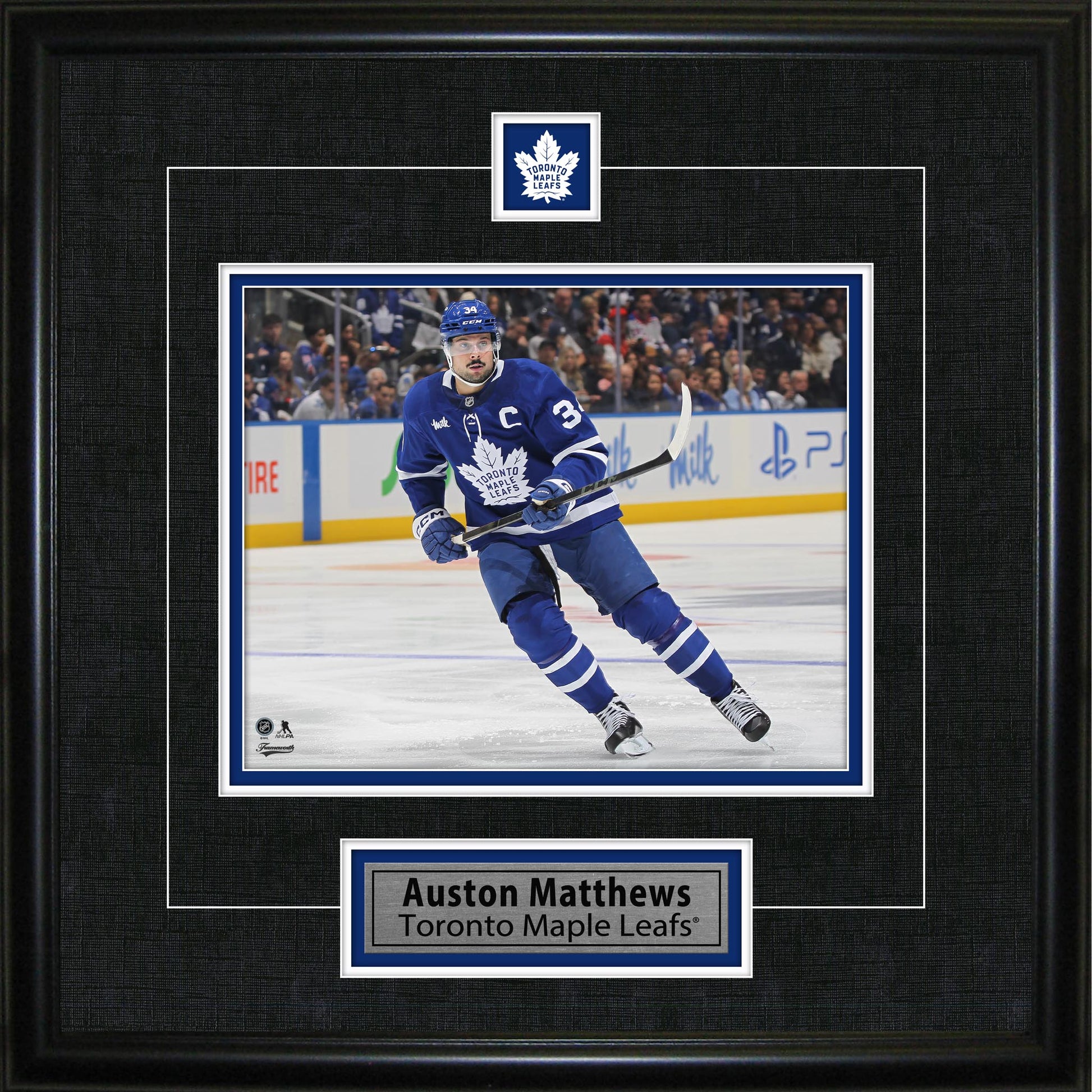 Auston Matthews Framed Pin & Plate Toronto Maple Leafs