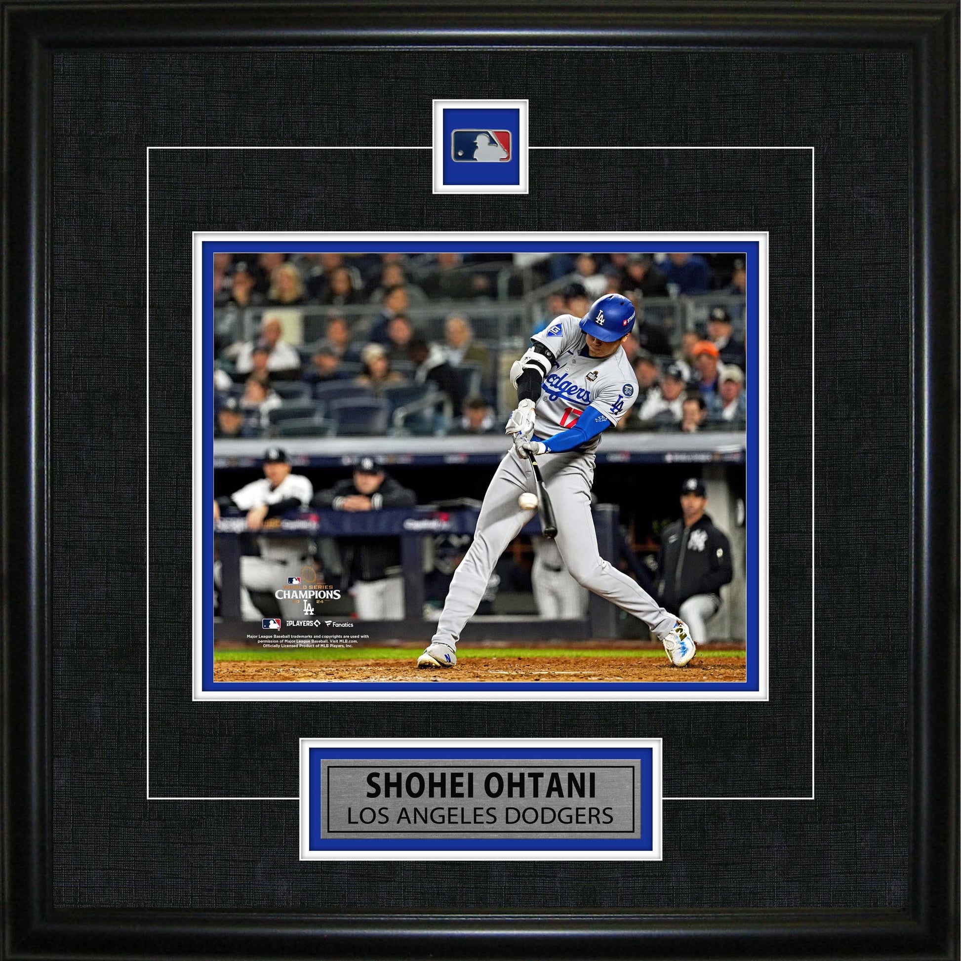 Shohei Ohtani Framed Pin & Plate Dodgers GM 4 WS