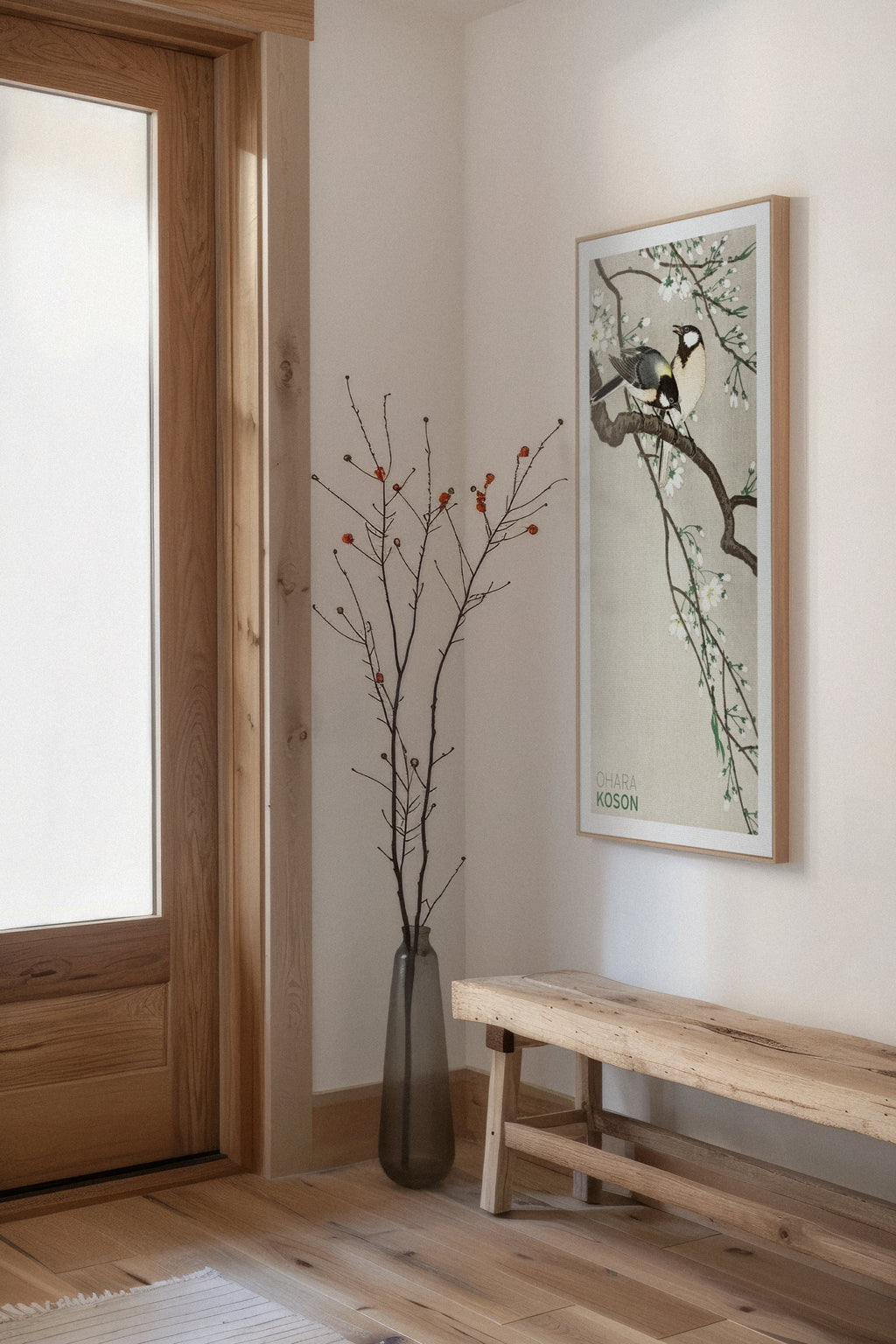 PARIDÉS ON CHERRY BRANCHES, Stretched Canvas Artwork