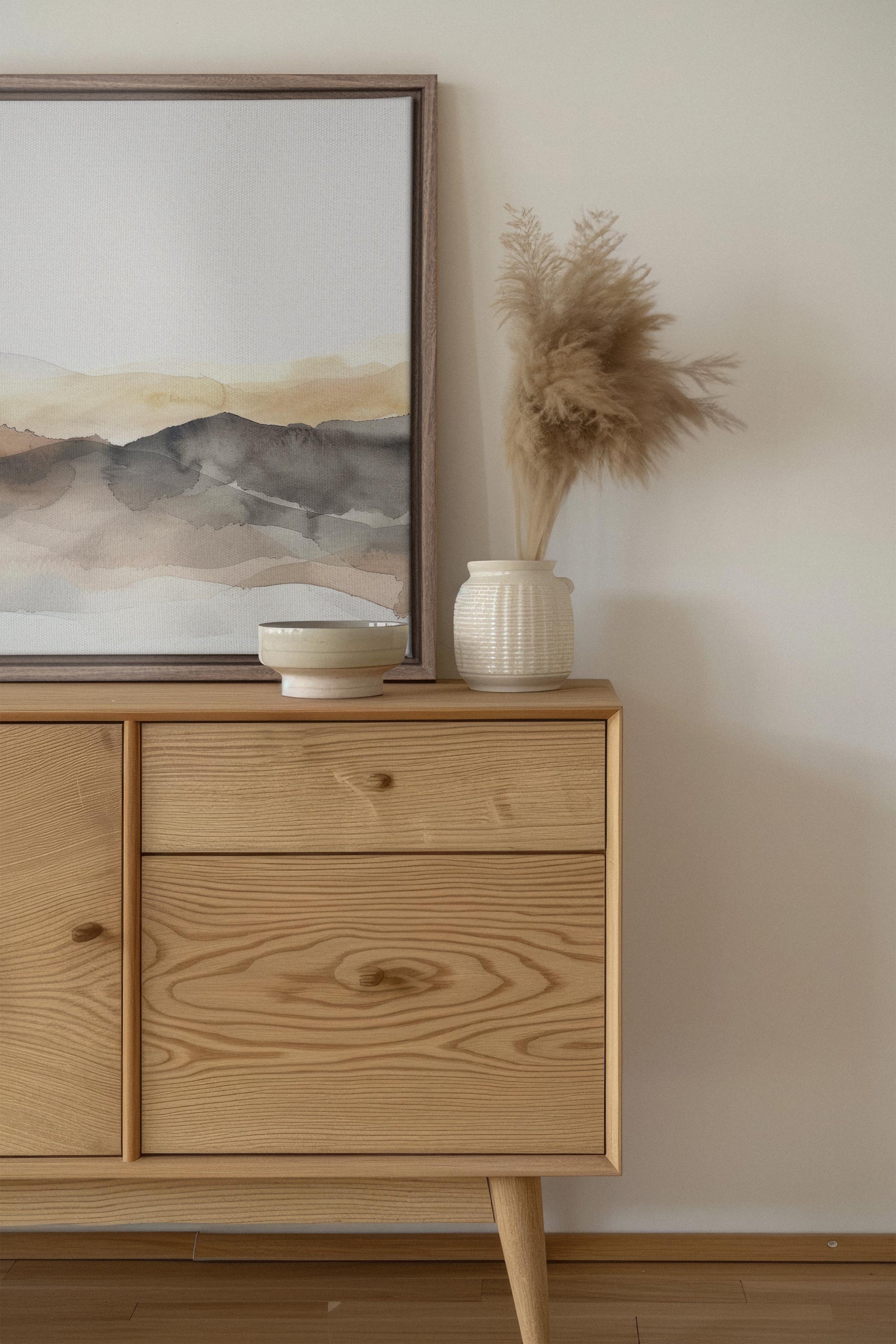 Muted Lines, Stretched Canvas Artwork