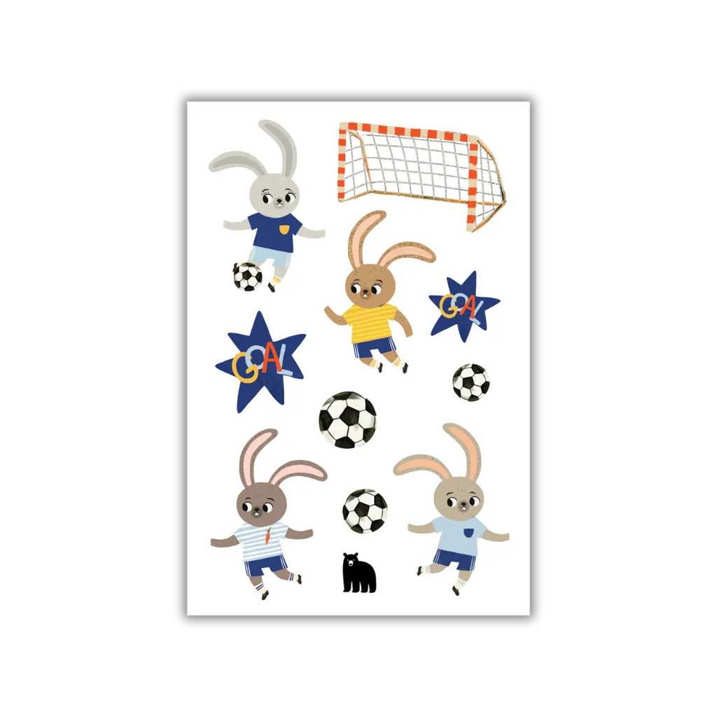 Soccer Bunnies - Four Bears Sticker Club
