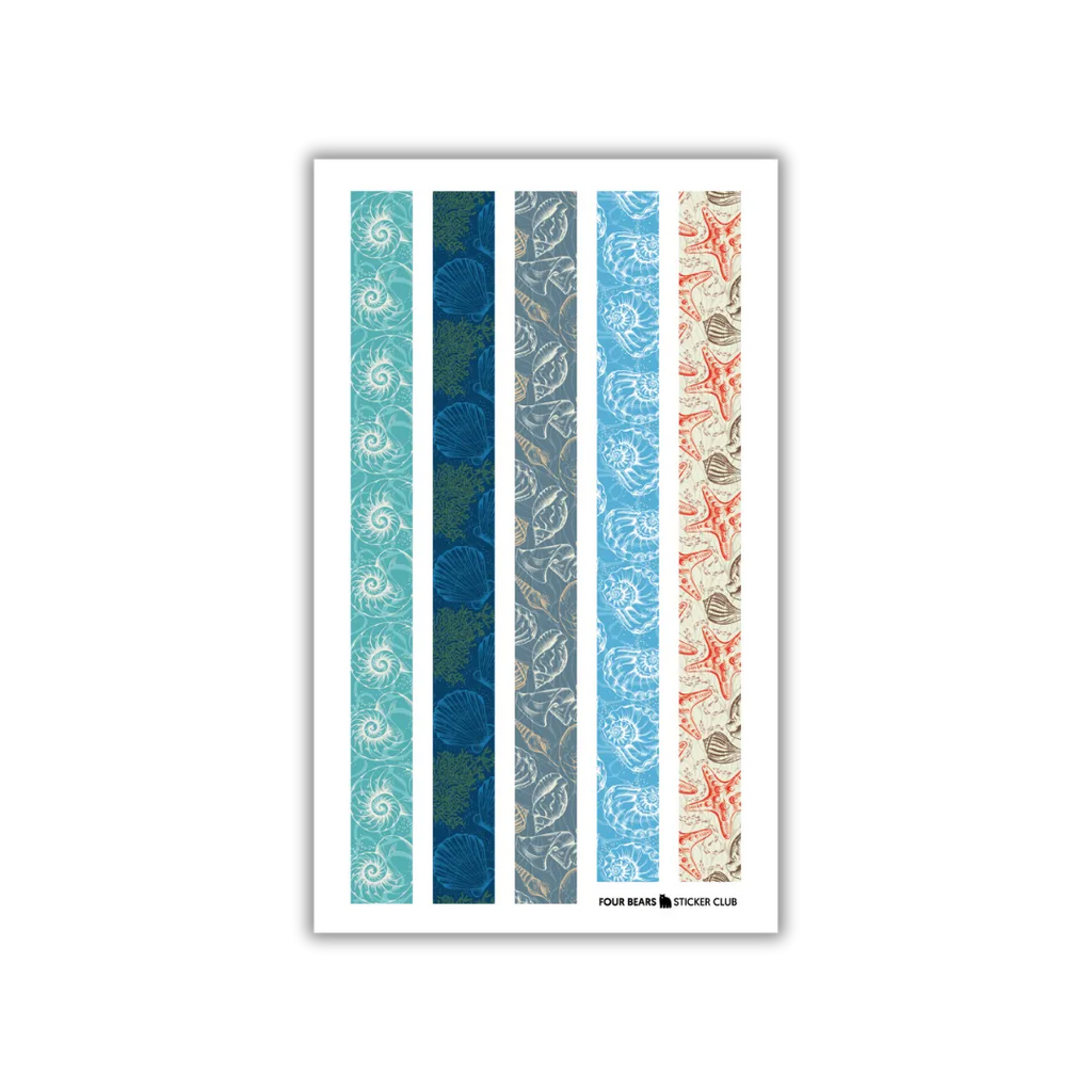 Seashell Washi - Four Bears Sticker Club