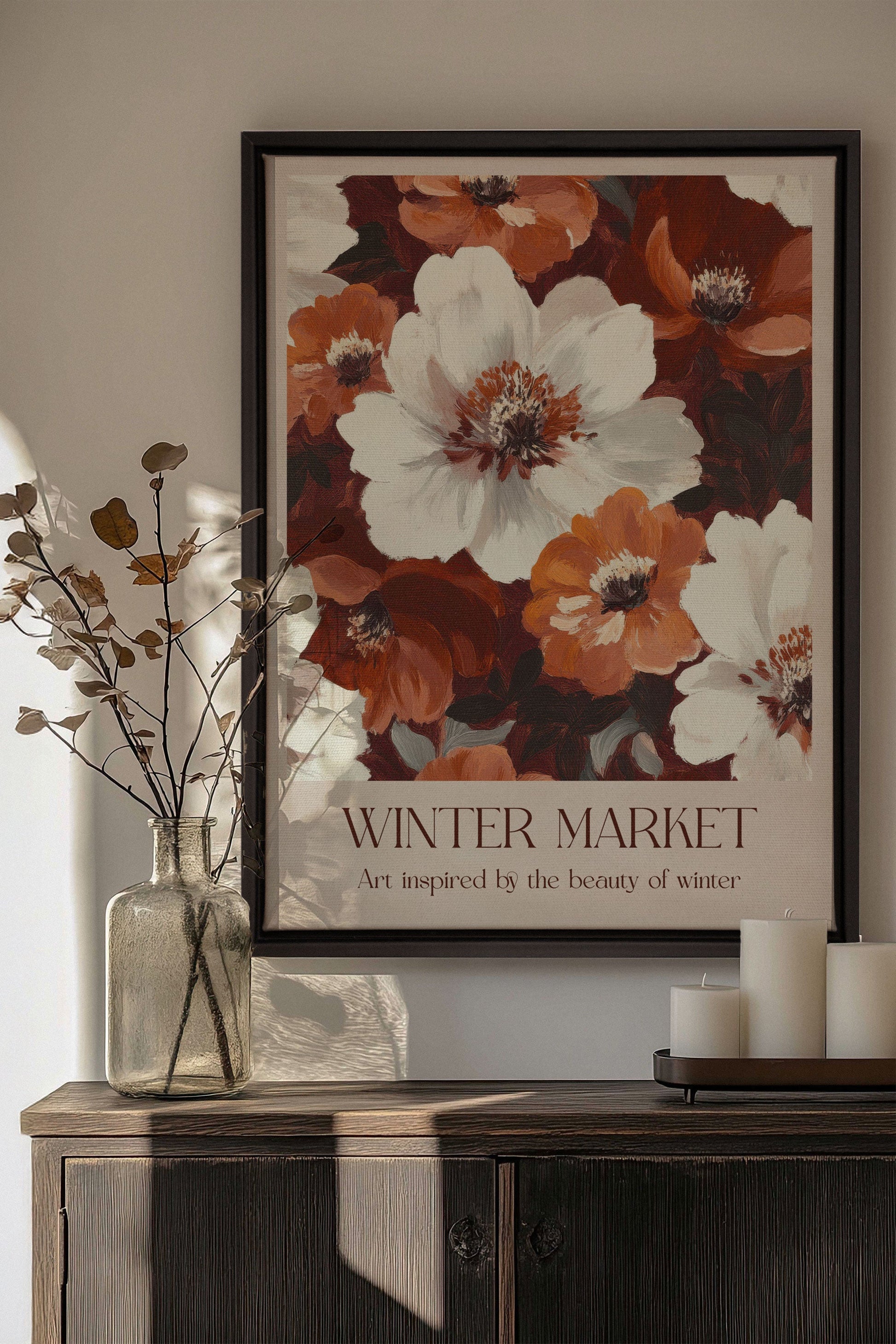 WINTER MARKET I, Stretched Canvas Artwork