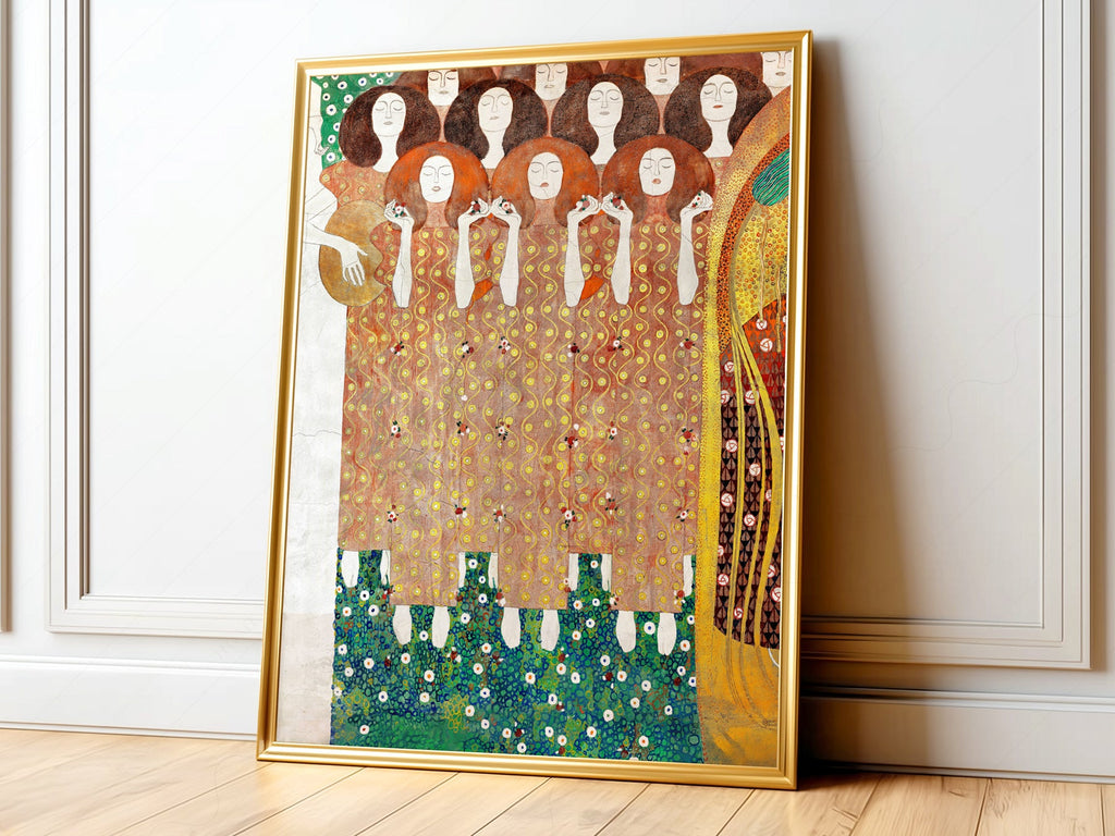 Gustav Klimt Beethoven Frieze Art Print – Art Nouveau Wall Poster