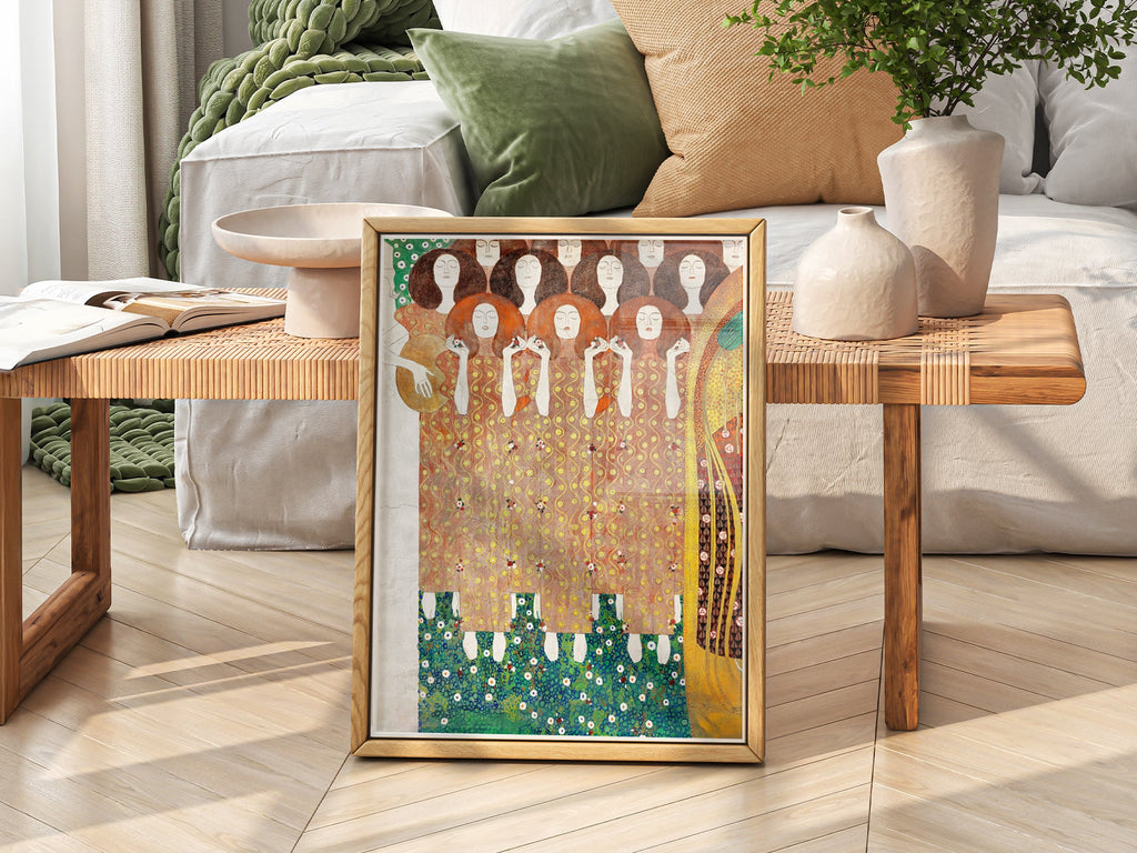 Gustav Klimt Beethoven Frieze Art Print – Art Nouveau Wall Poster