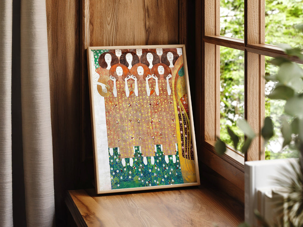 Gustav Klimt Beethoven Frieze Art Print – Art Nouveau Wall Poster