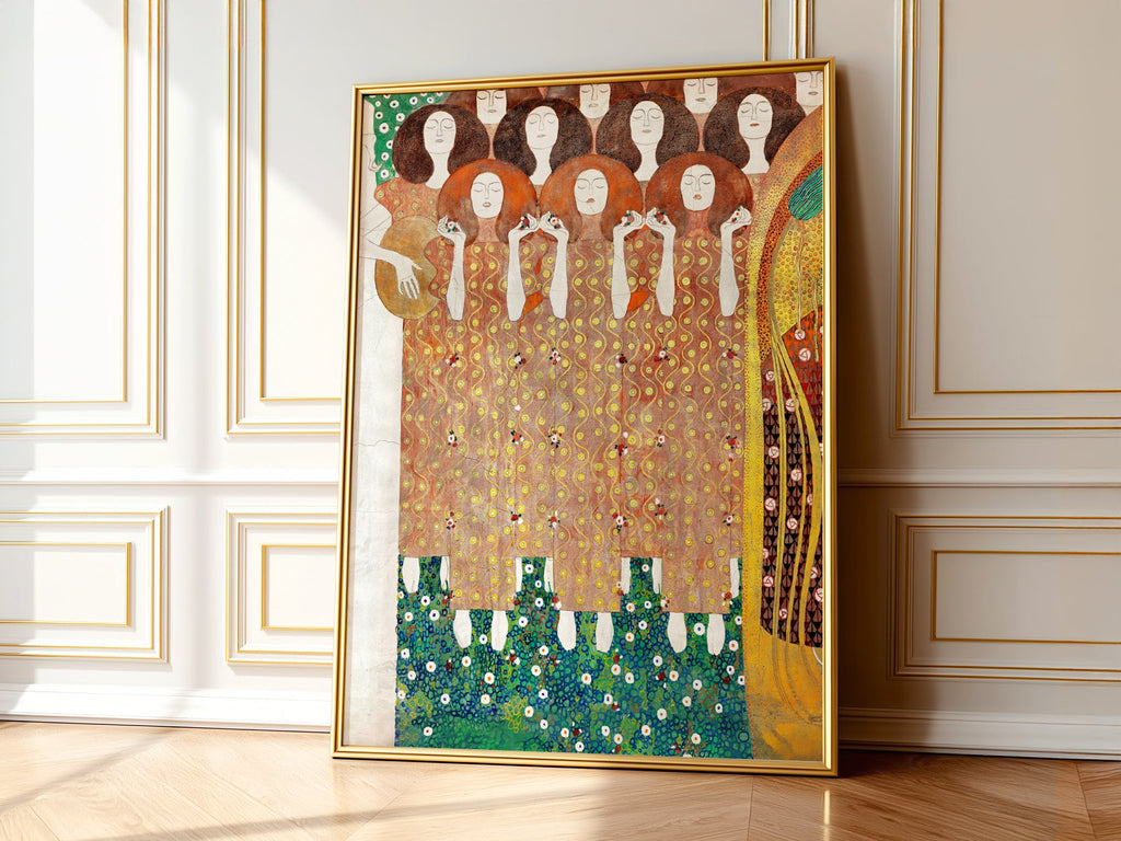 Gustav Klimt Beethoven Frieze Art Print – Art Nouveau Wall Poster