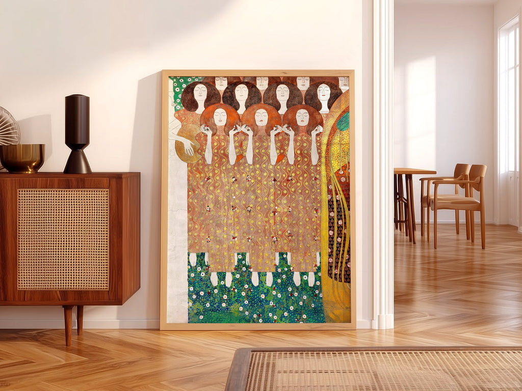 Gustav Klimt Beethoven Frieze Art Print – Art Nouveau Wall Poster