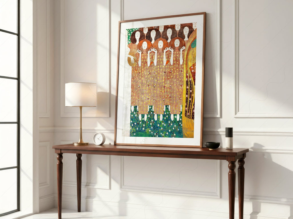 Gustav Klimt Beethoven Frieze Art Print – Art Nouveau Wall Poster