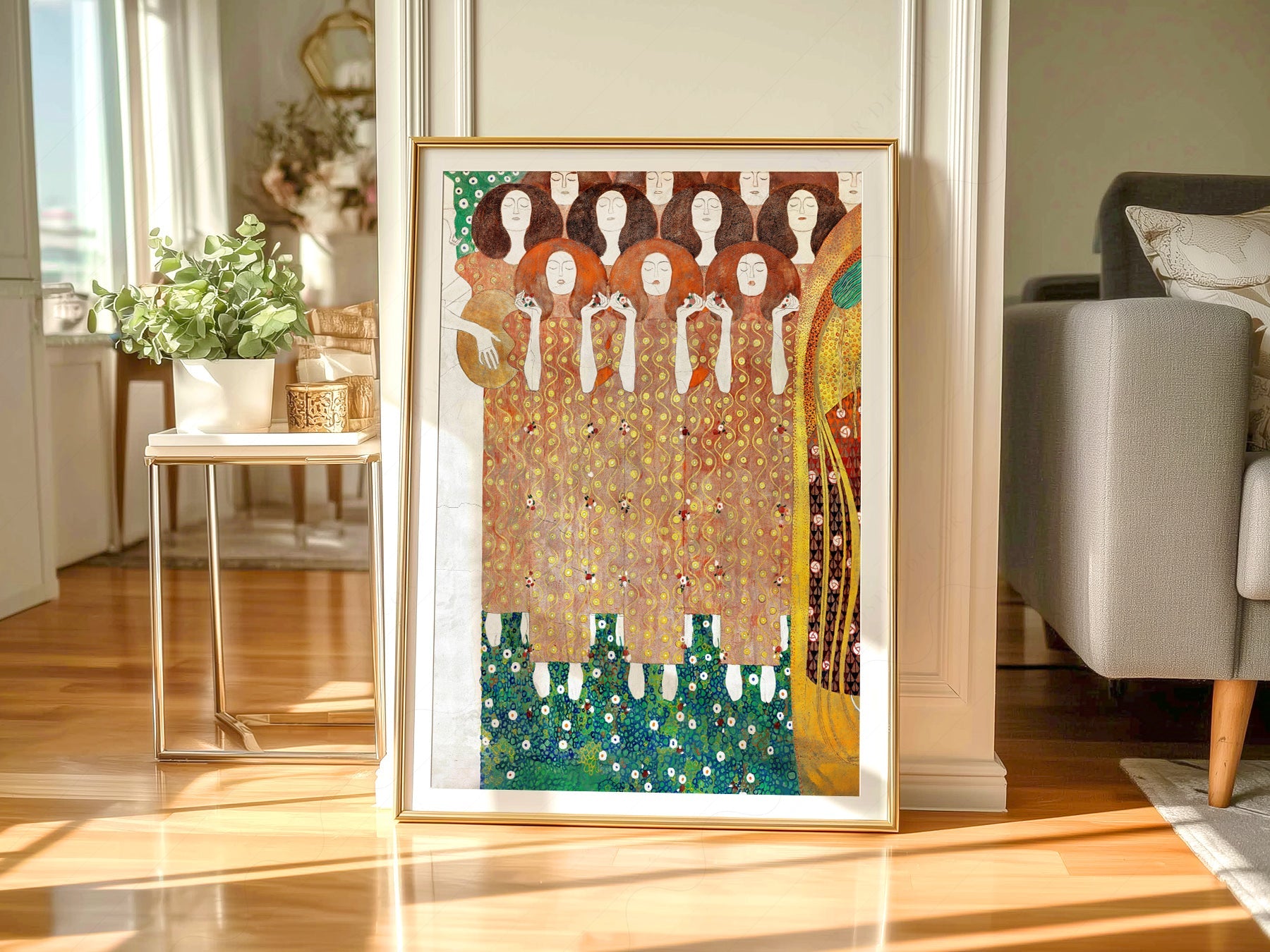Gustav Klimt Beethoven Frieze Art Print – Art Nouveau Wall Poster