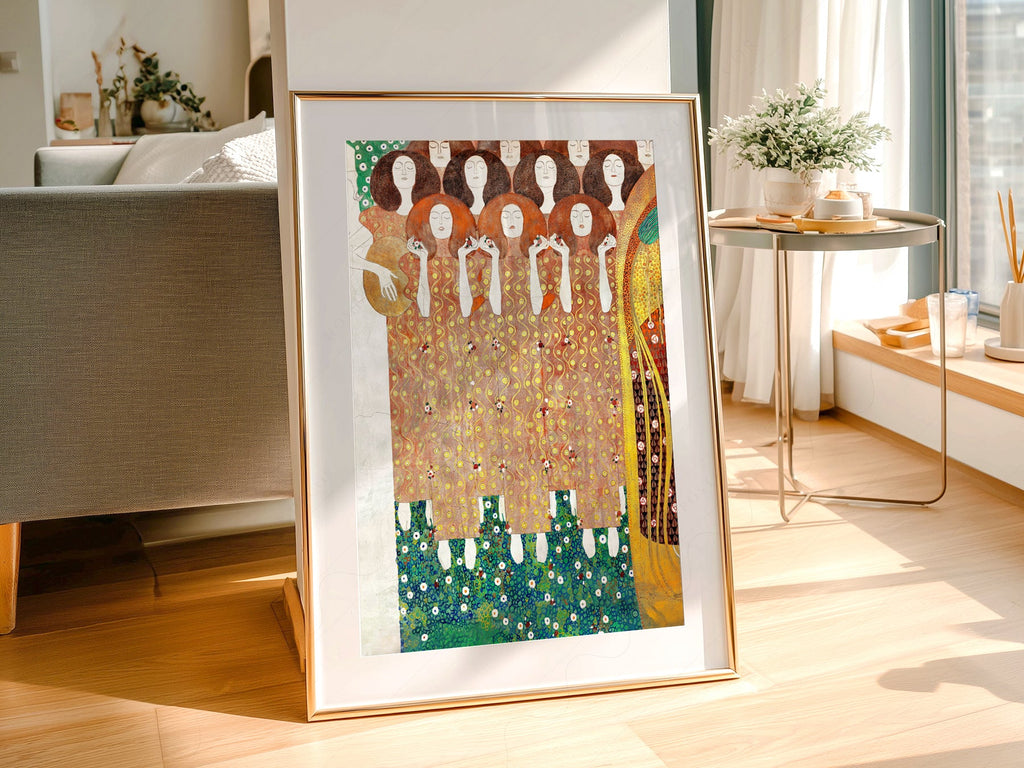 Gustav Klimt Beethoven Frieze Art Print – Art Nouveau Wall Poster